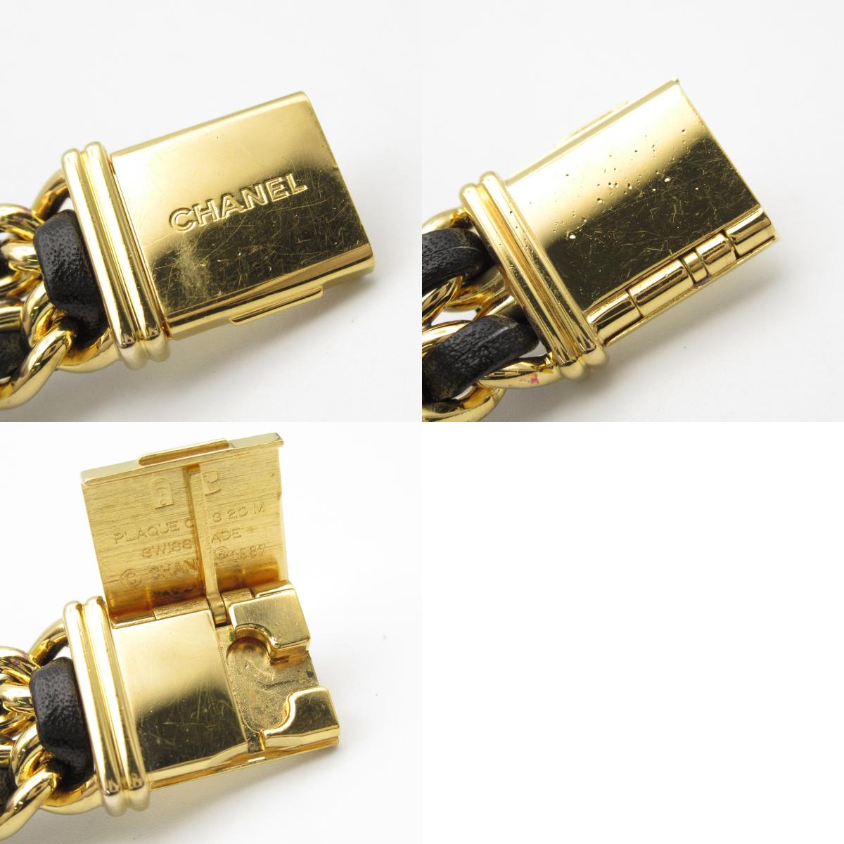 Chanel Premiere L Watch Gold Plated Leather H0001