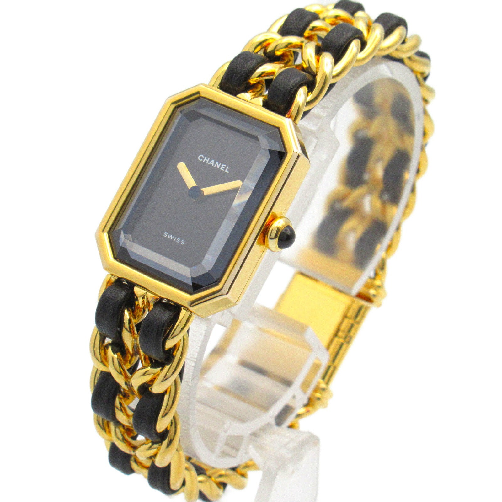 Chanel Premiere L Watch Gold Plated Leather H0001