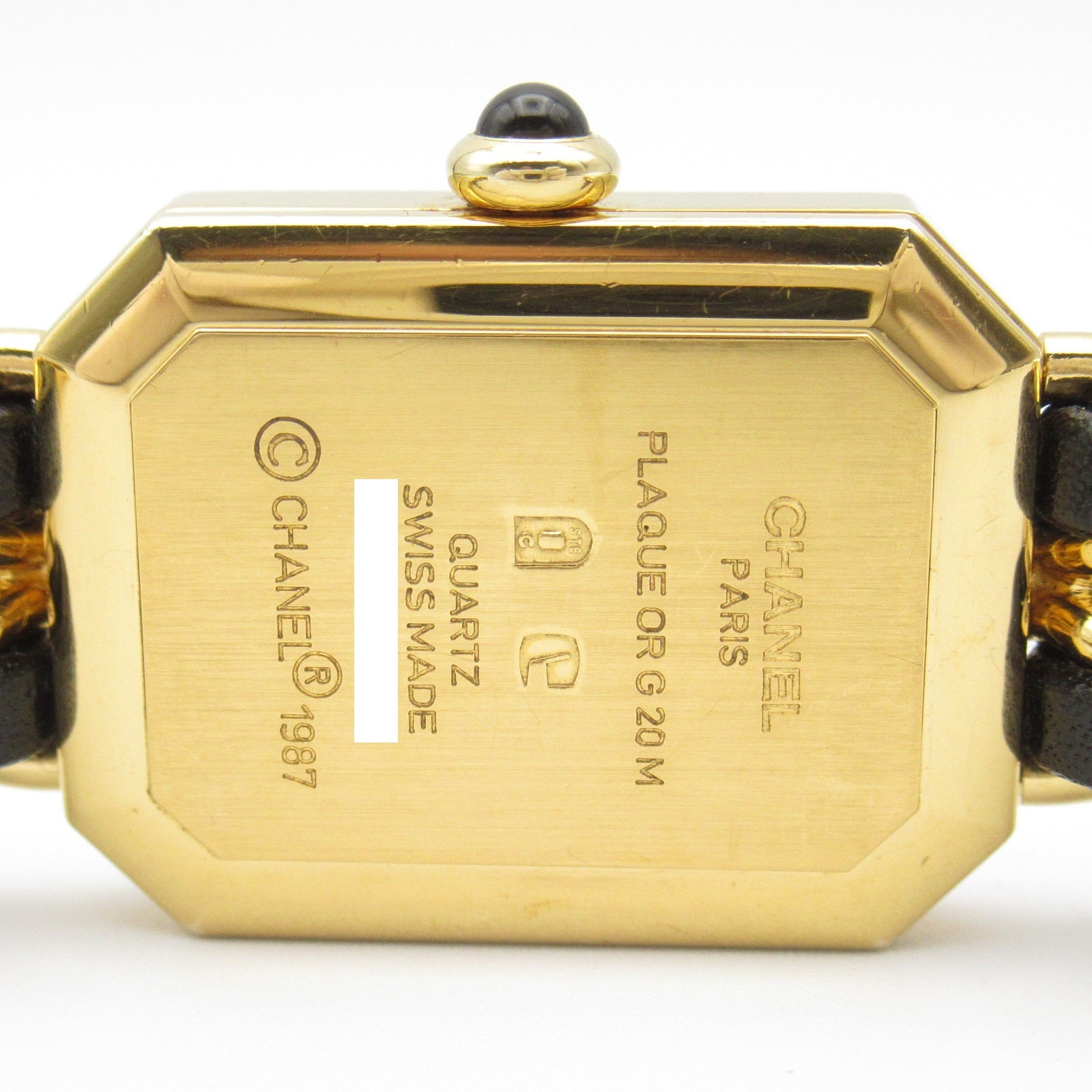 Chanel Premiere L Watch Gold Plated Leather H0001