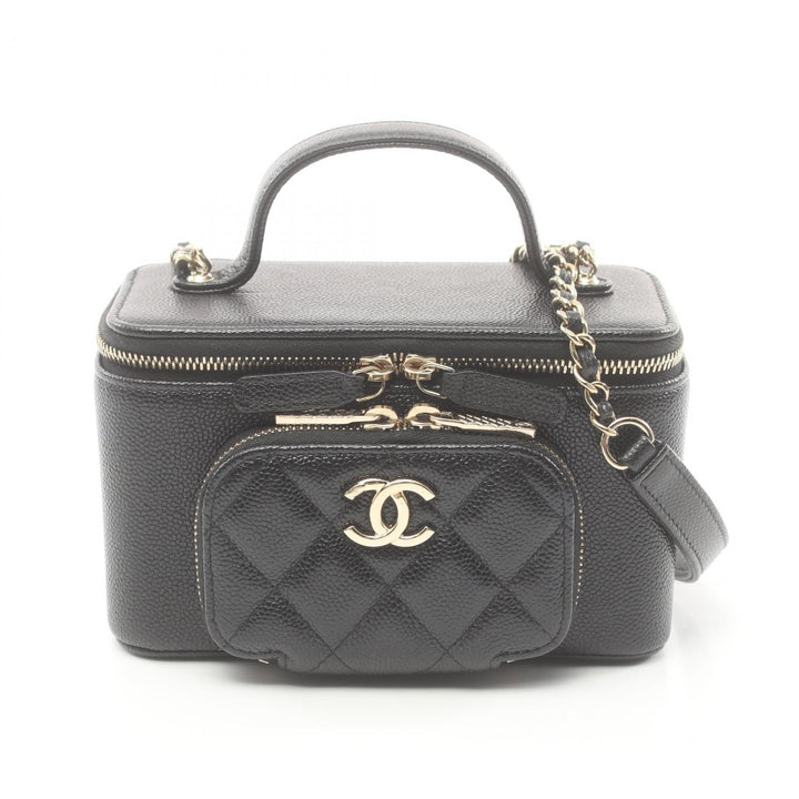 Chanel CC Caviar Vanity Bag  Leather Shoulder Bag