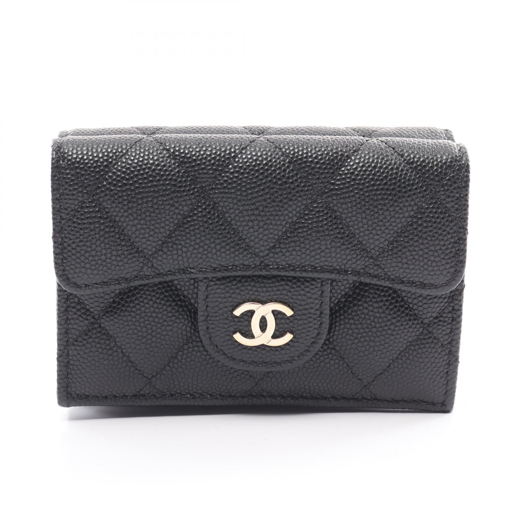 Chanel Caviar Matelasse Small Wallet Black