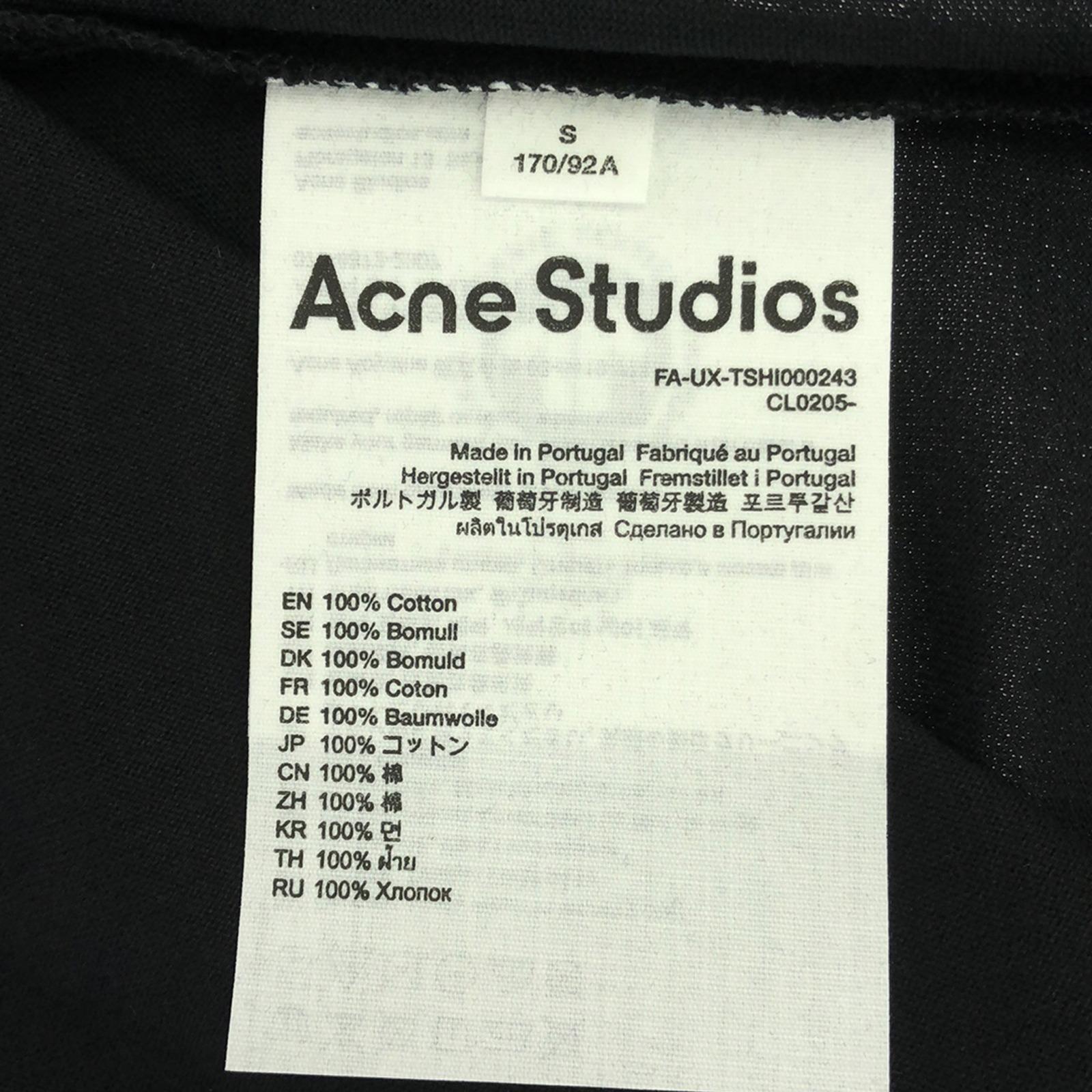 Acne Cotton Short Sleeve T-Shirt Black