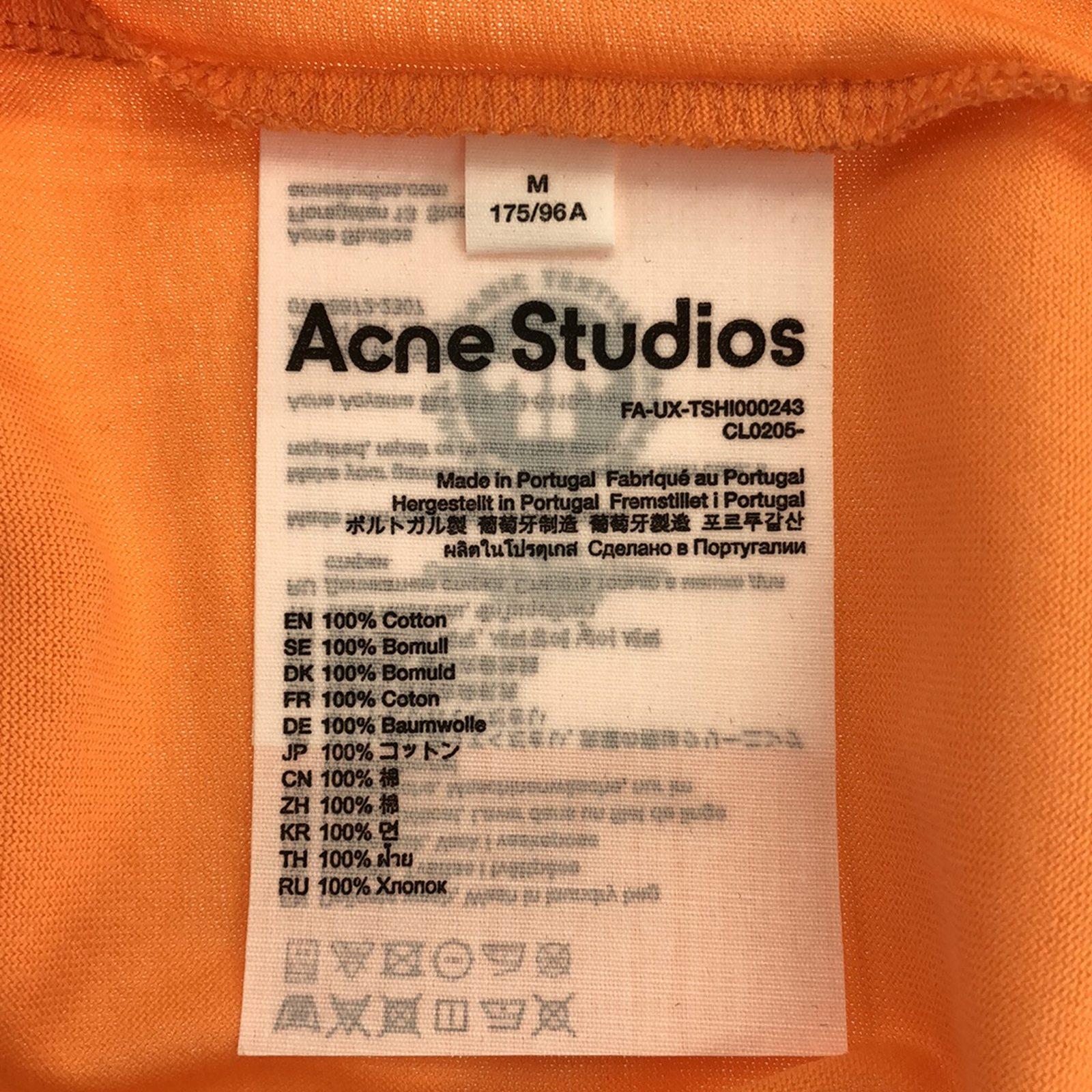 Acne Studios Cotton T-Shirt Orange