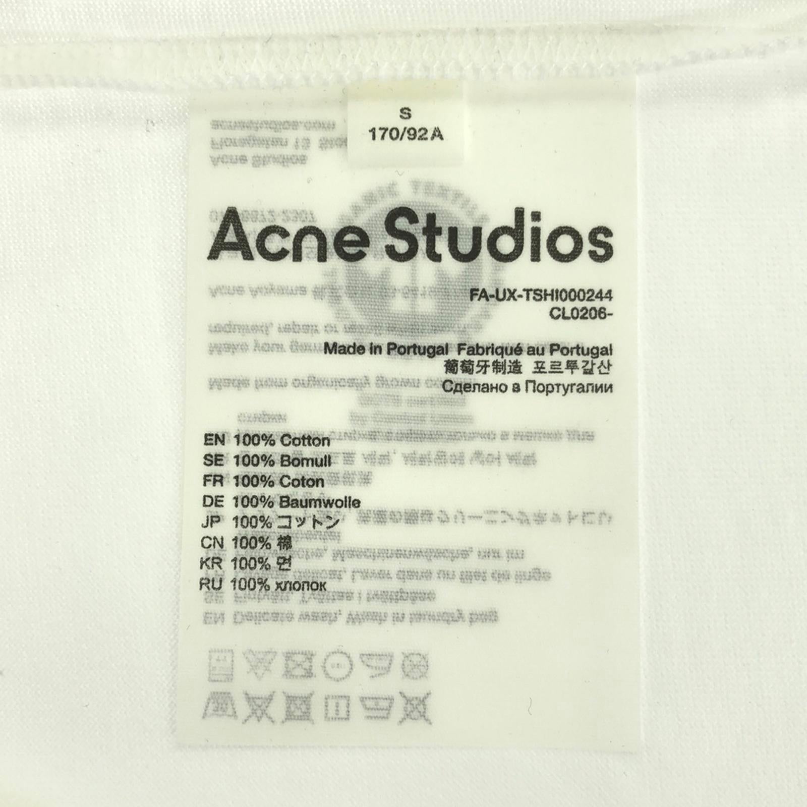 Acne Cotton Short Sleeve T-Shirt White