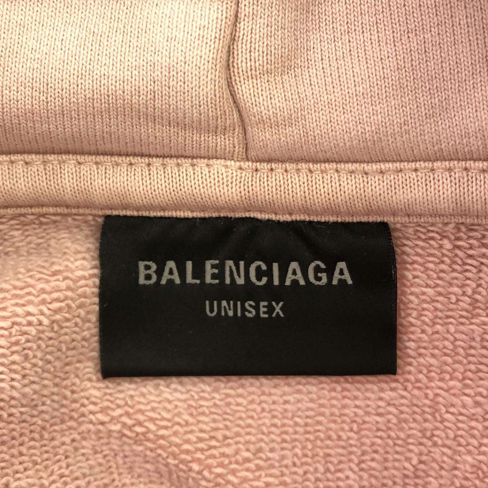 Balenciaga Cotton Hoodie Pink Unisex