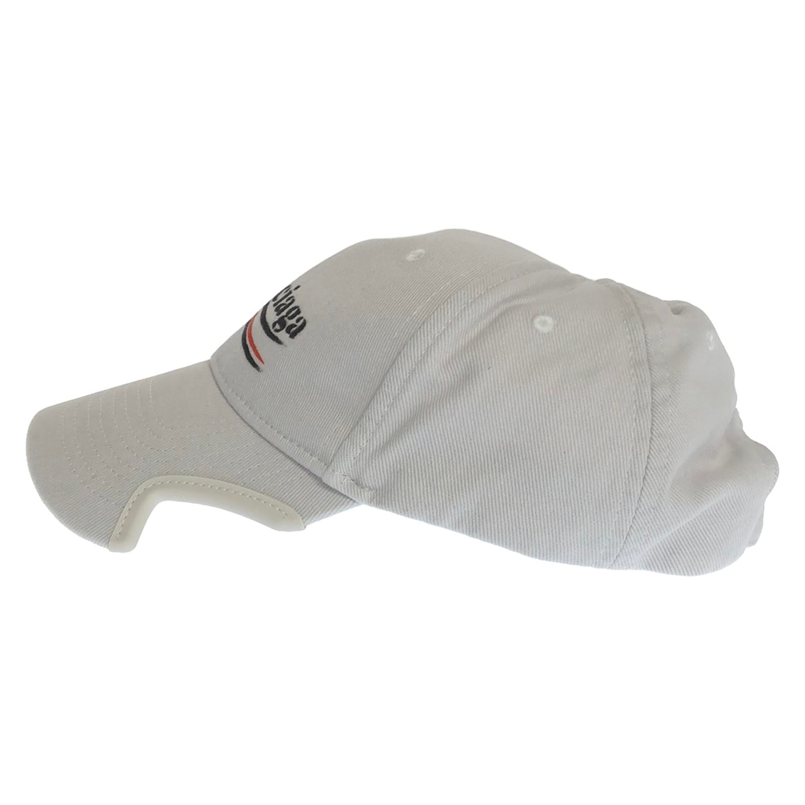 Balenciaga Cotton Cap Hat White