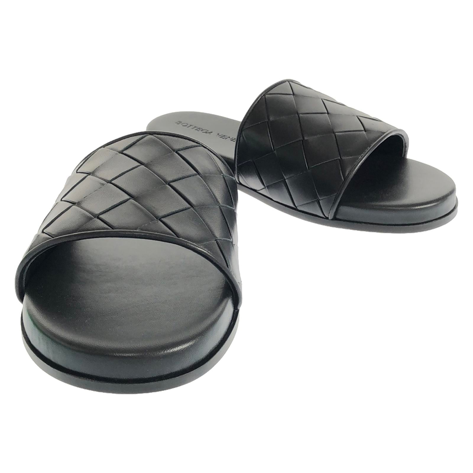 Bottega Veneta Leather Sandals Black