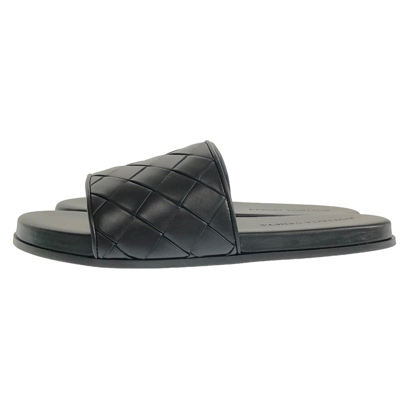 Bottega Veneta Leather Sandals Black