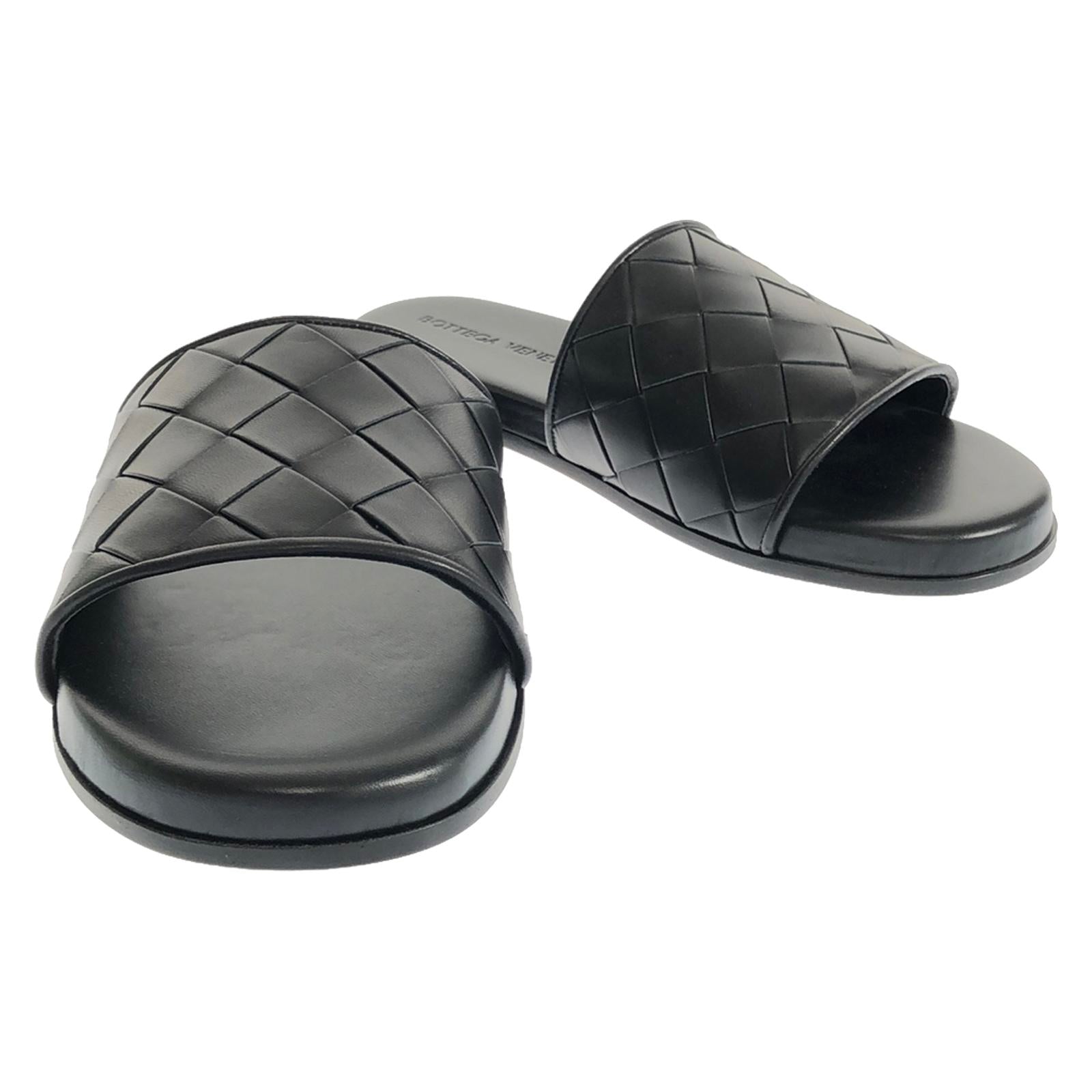 Bottega Veneta Leather Sandals Black