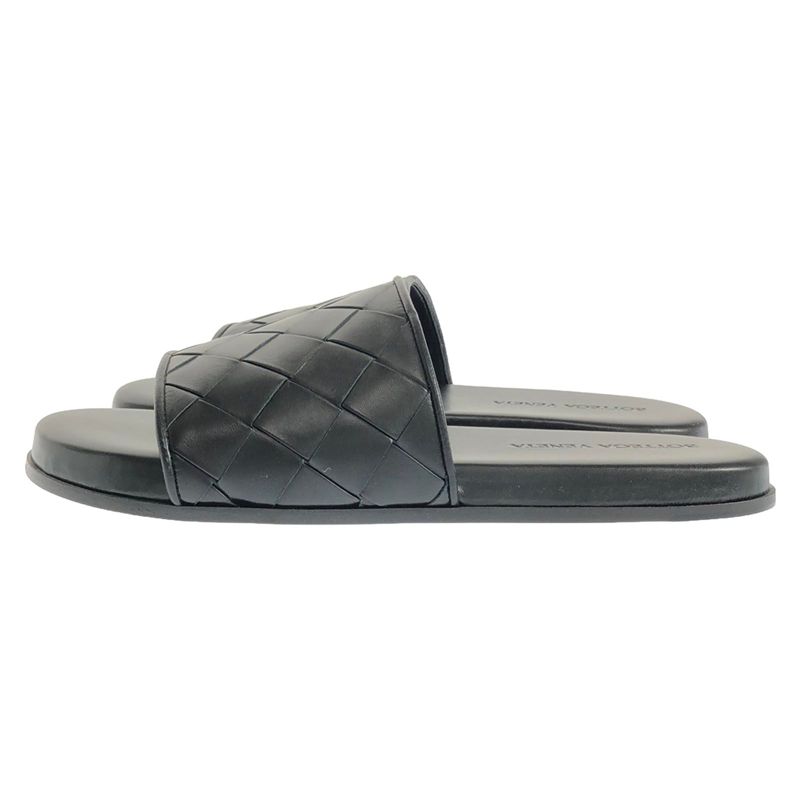 Bottega Veneta Leather Sandals Black