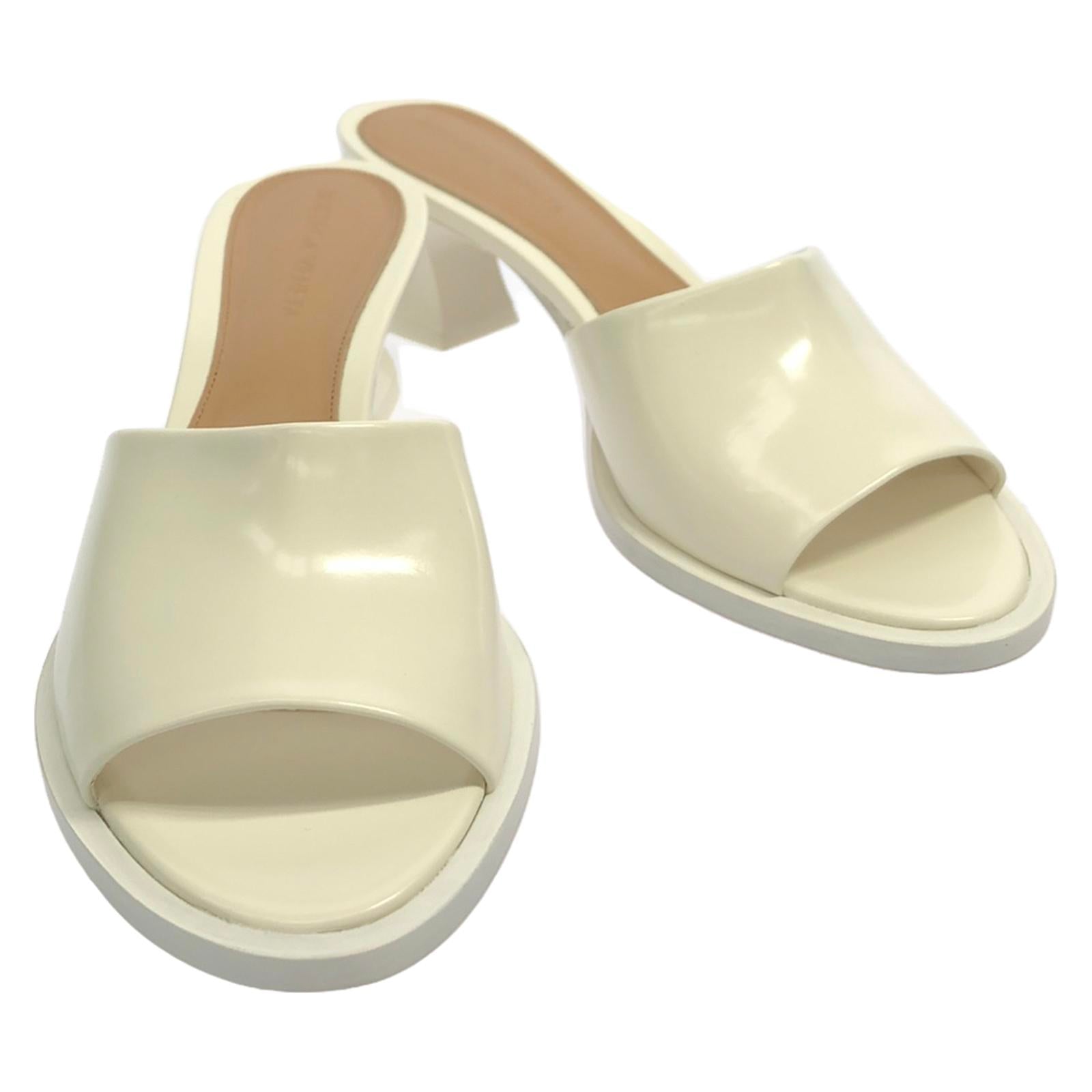 Bottega Veneta Leather Mules White