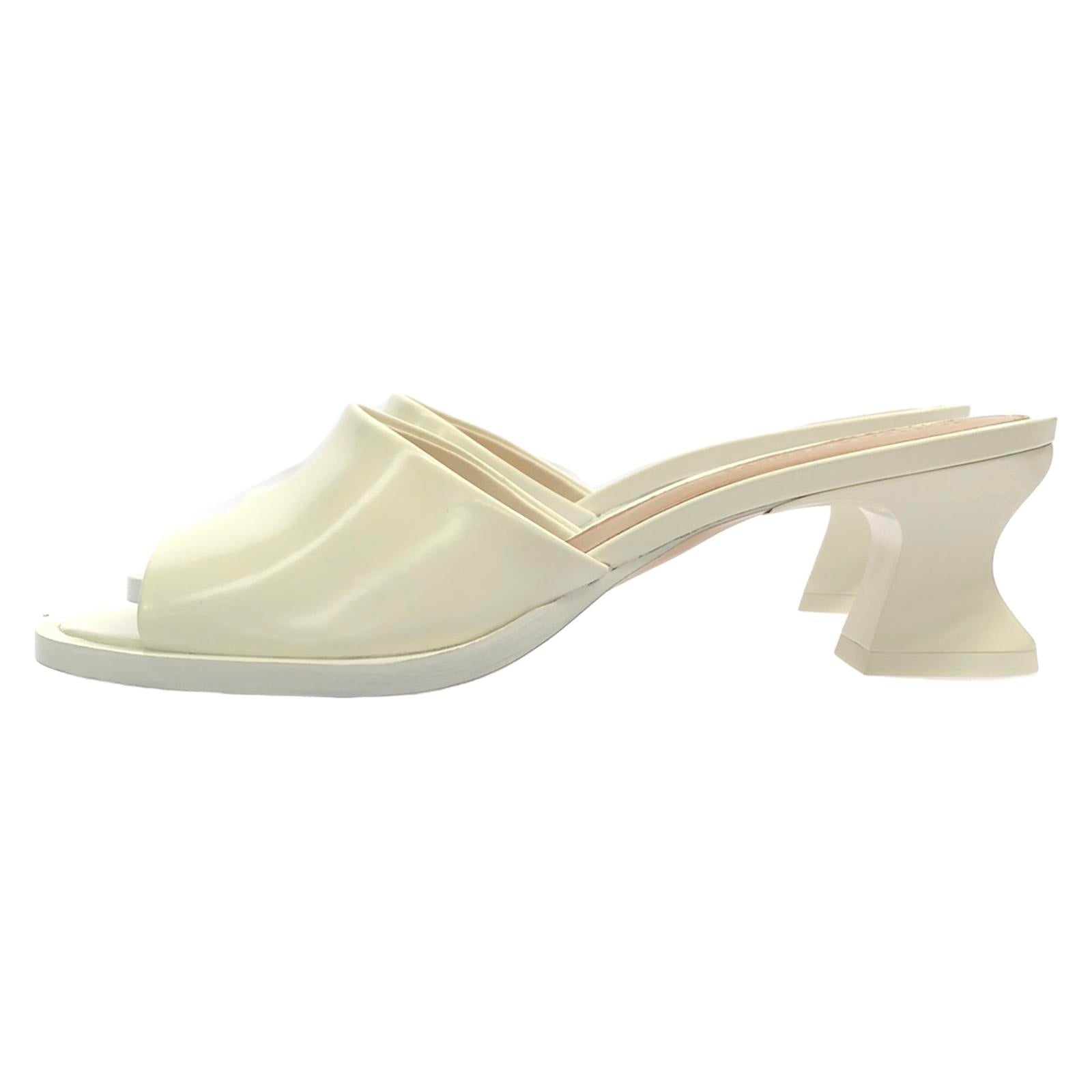 Bottega Veneta Leather Mules White