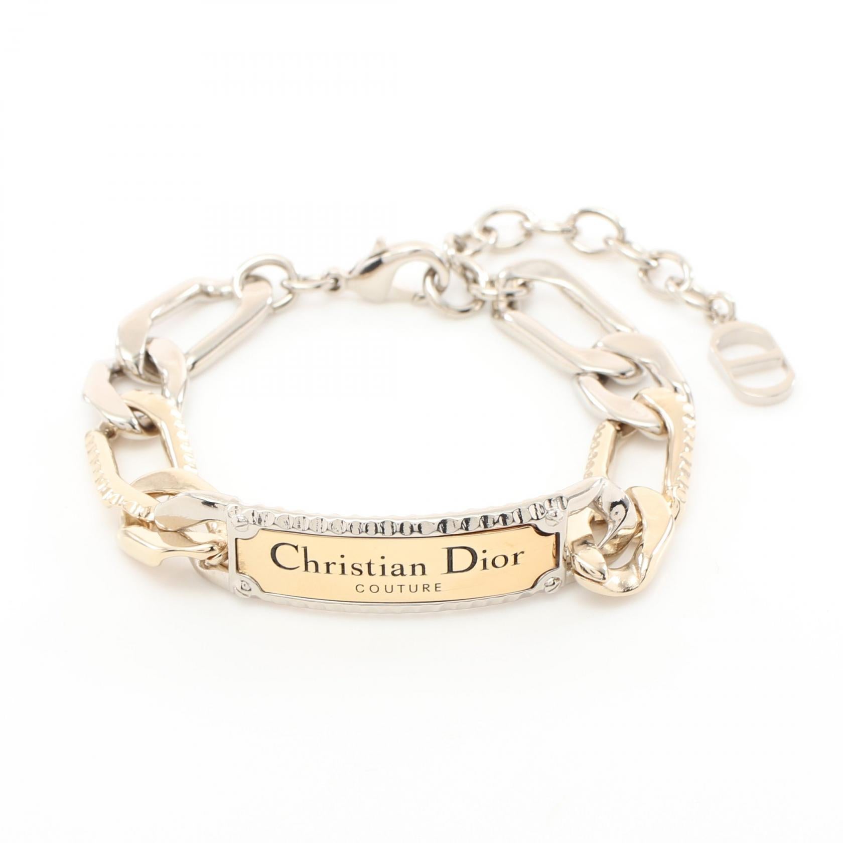 Dior Chain Link Bracelet Stainless Steel Gold Plated