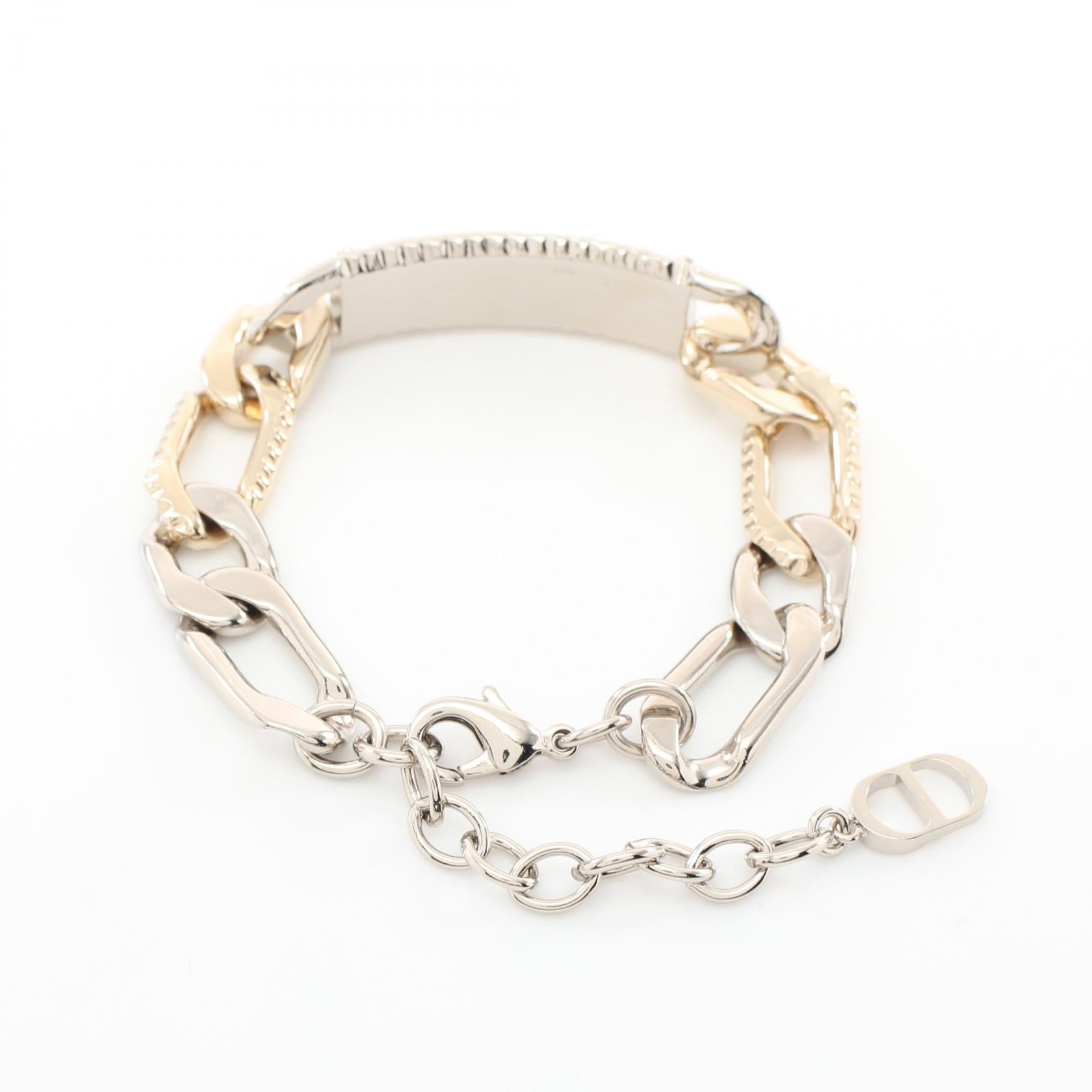 Dior Chain Link Bracelet Stainless Steel Gold Plated