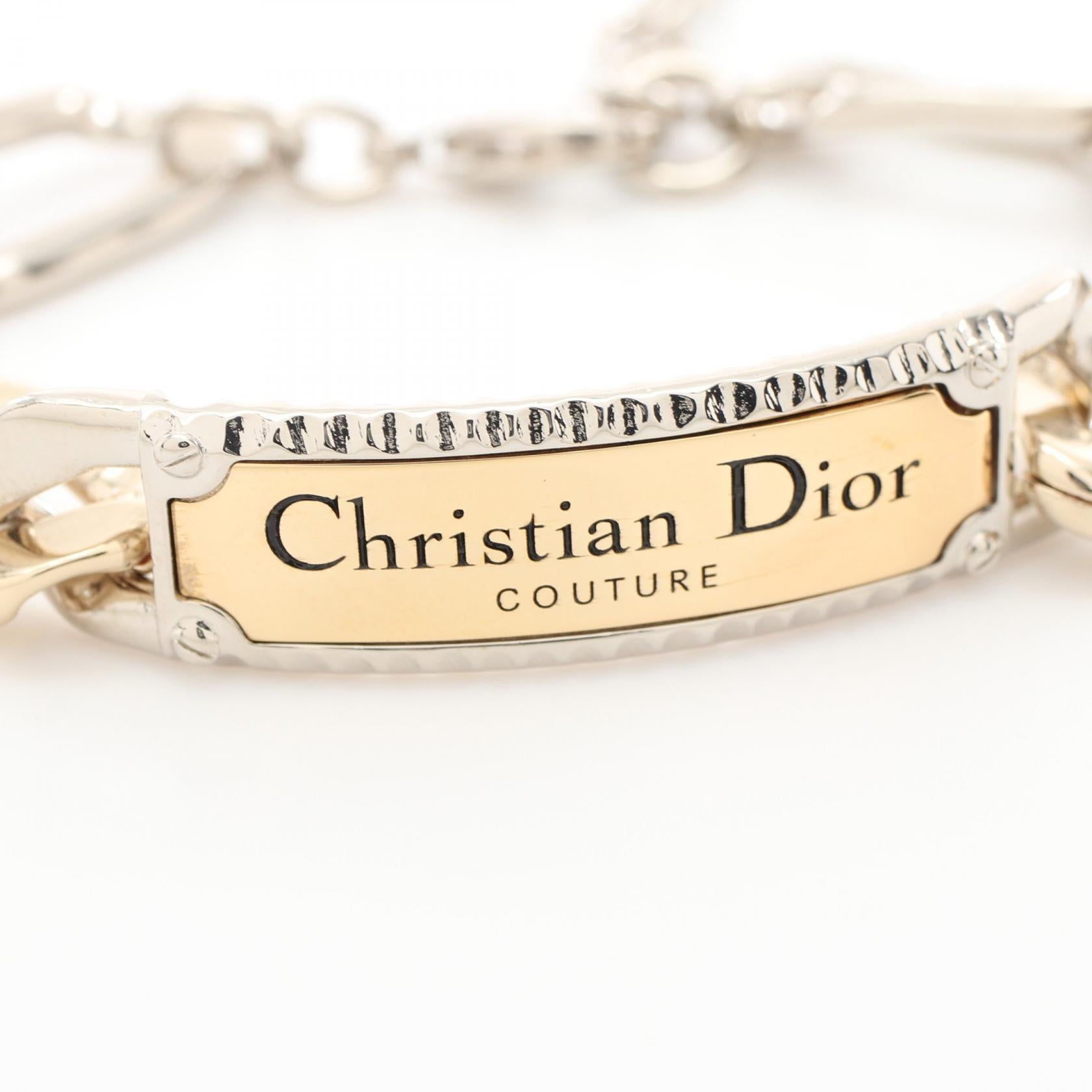 Dior Chain Link Bracelet Stainless Steel Gold Plated