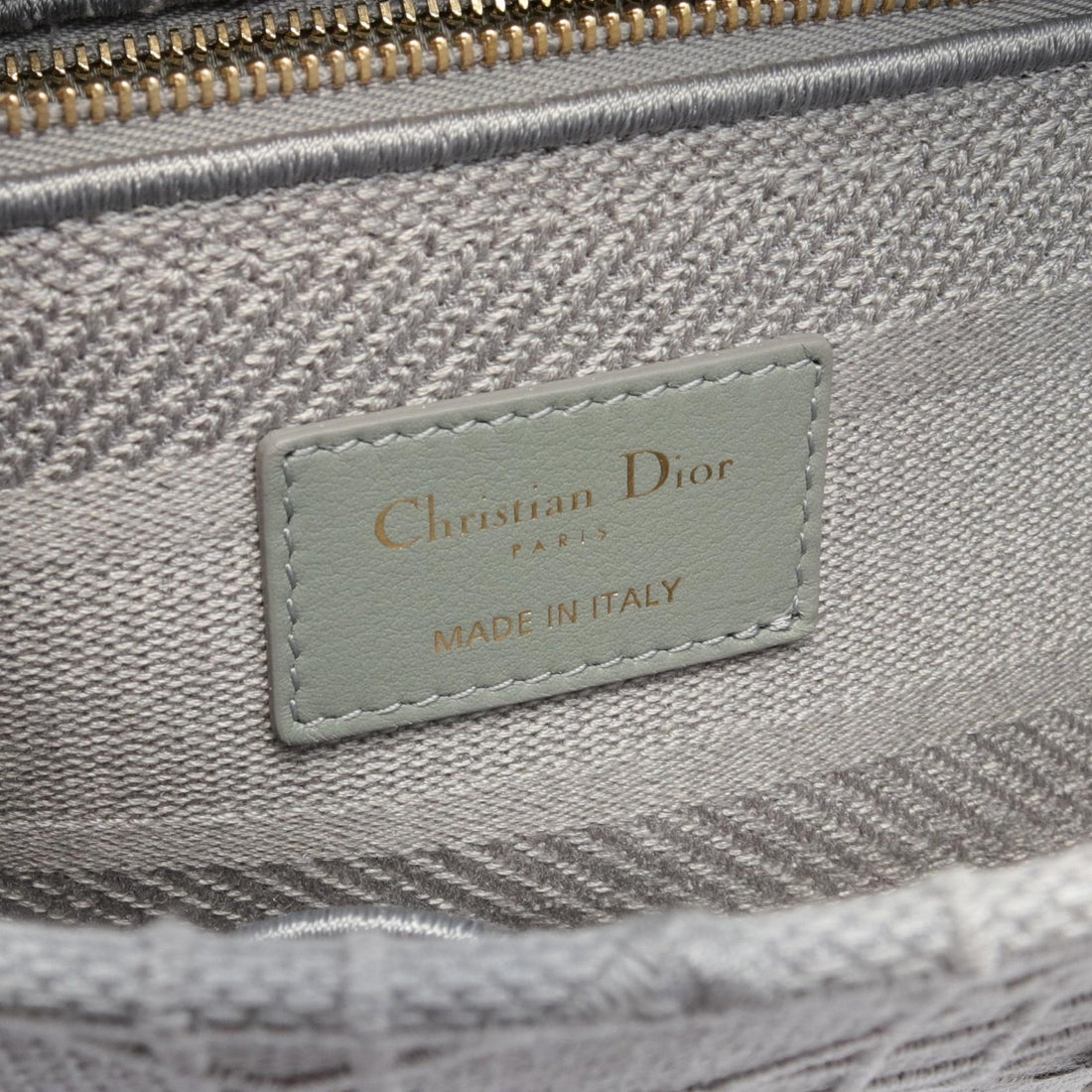 Dior Lady D-Lite Medium Canvas Handbag Gray