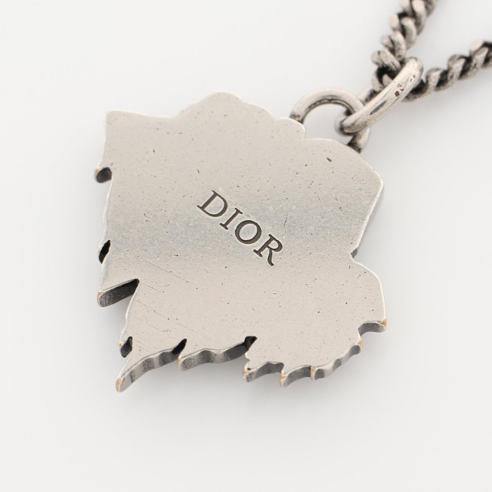 Dior Logo Chain Necklace  Metal Necklace N2190HOMMT000 in Great Condition