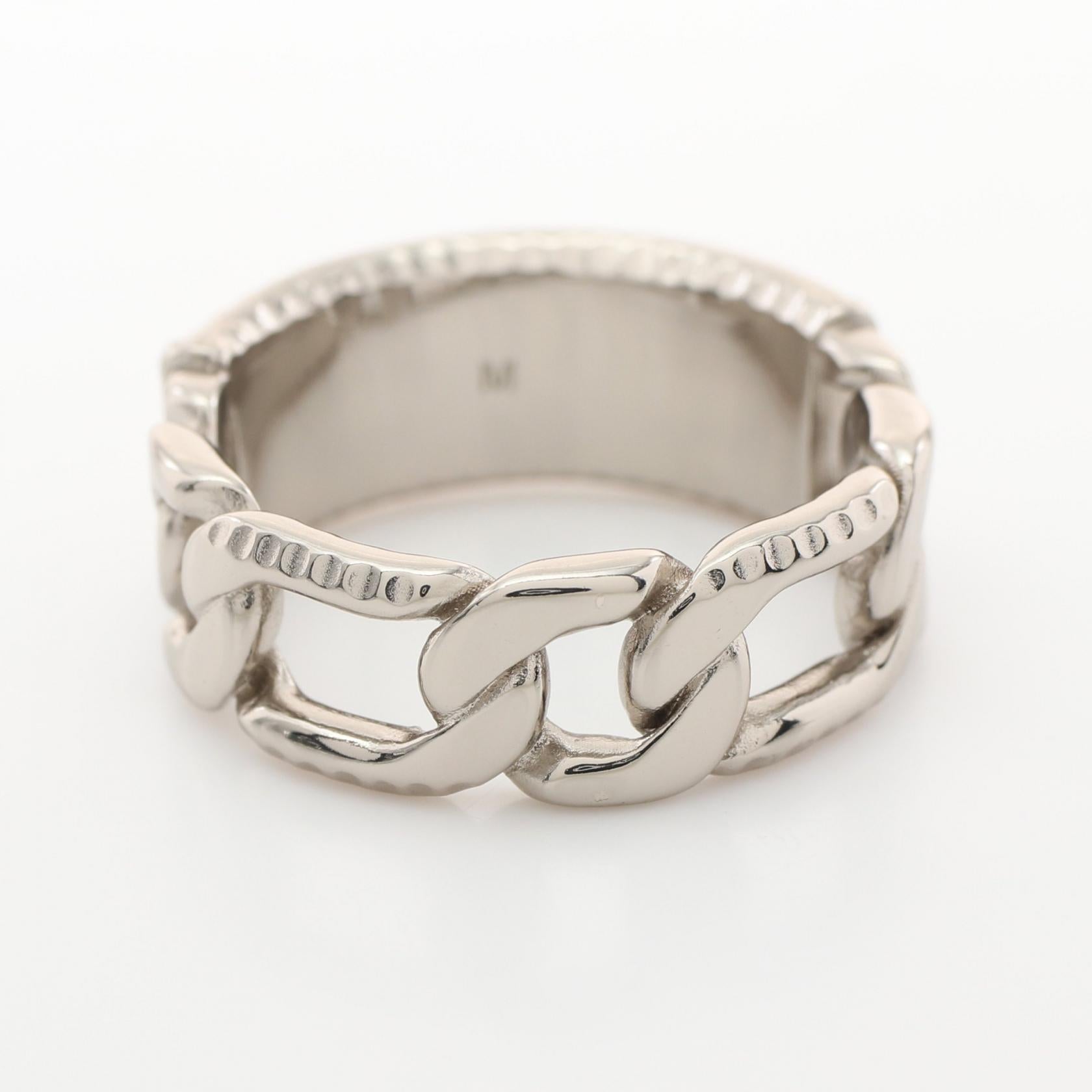 Dior Chain Link Ring Stainless Steel Gold Plated