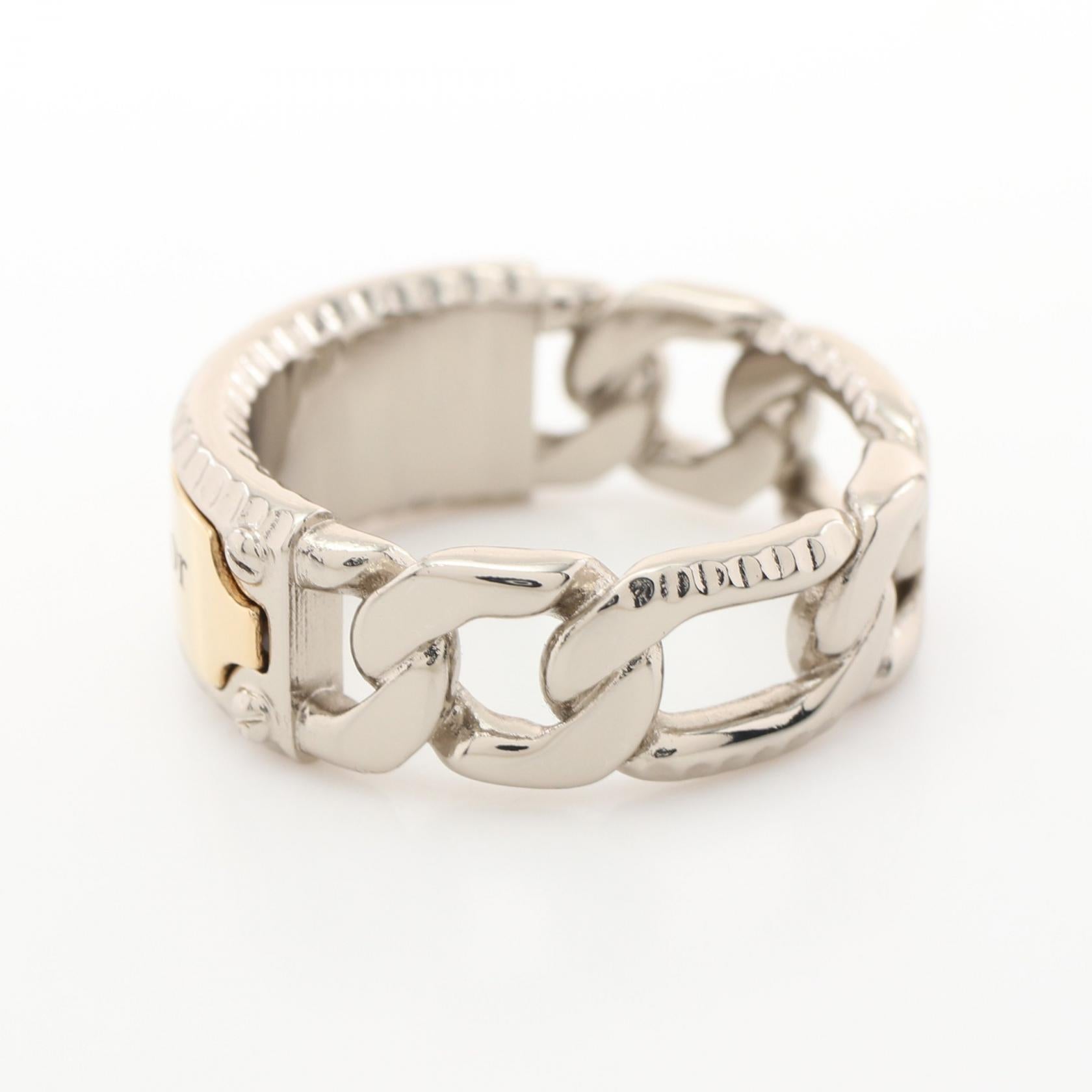 Dior Chain Link Ring Stainless Steel Gold Plated