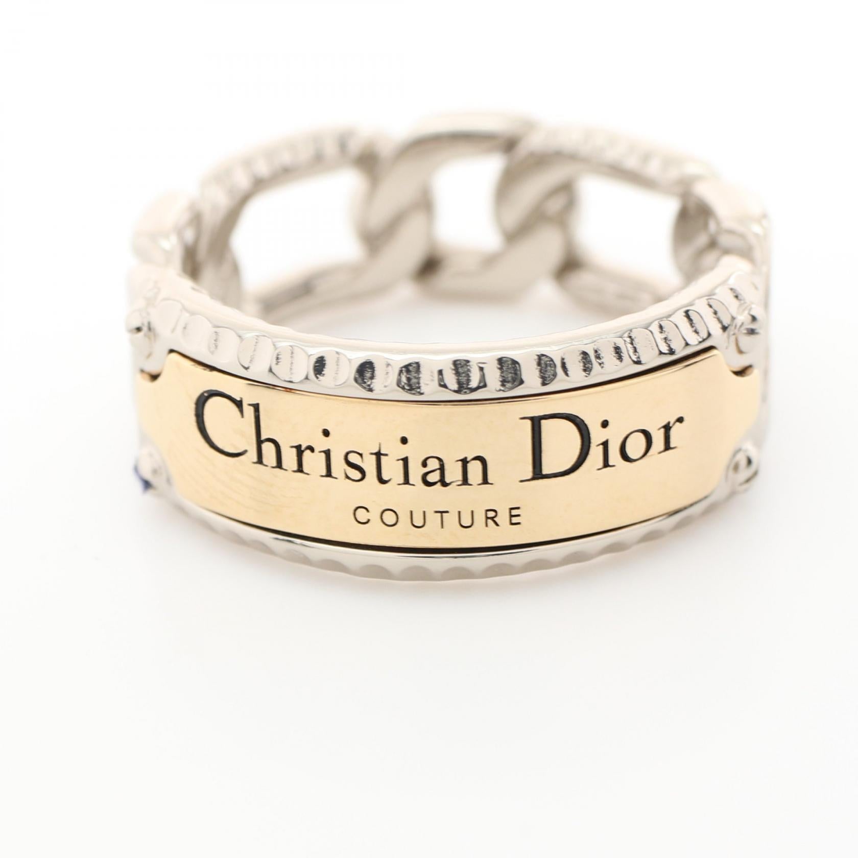 Dior Chain Link Ring Stainless Steel Gold Plated