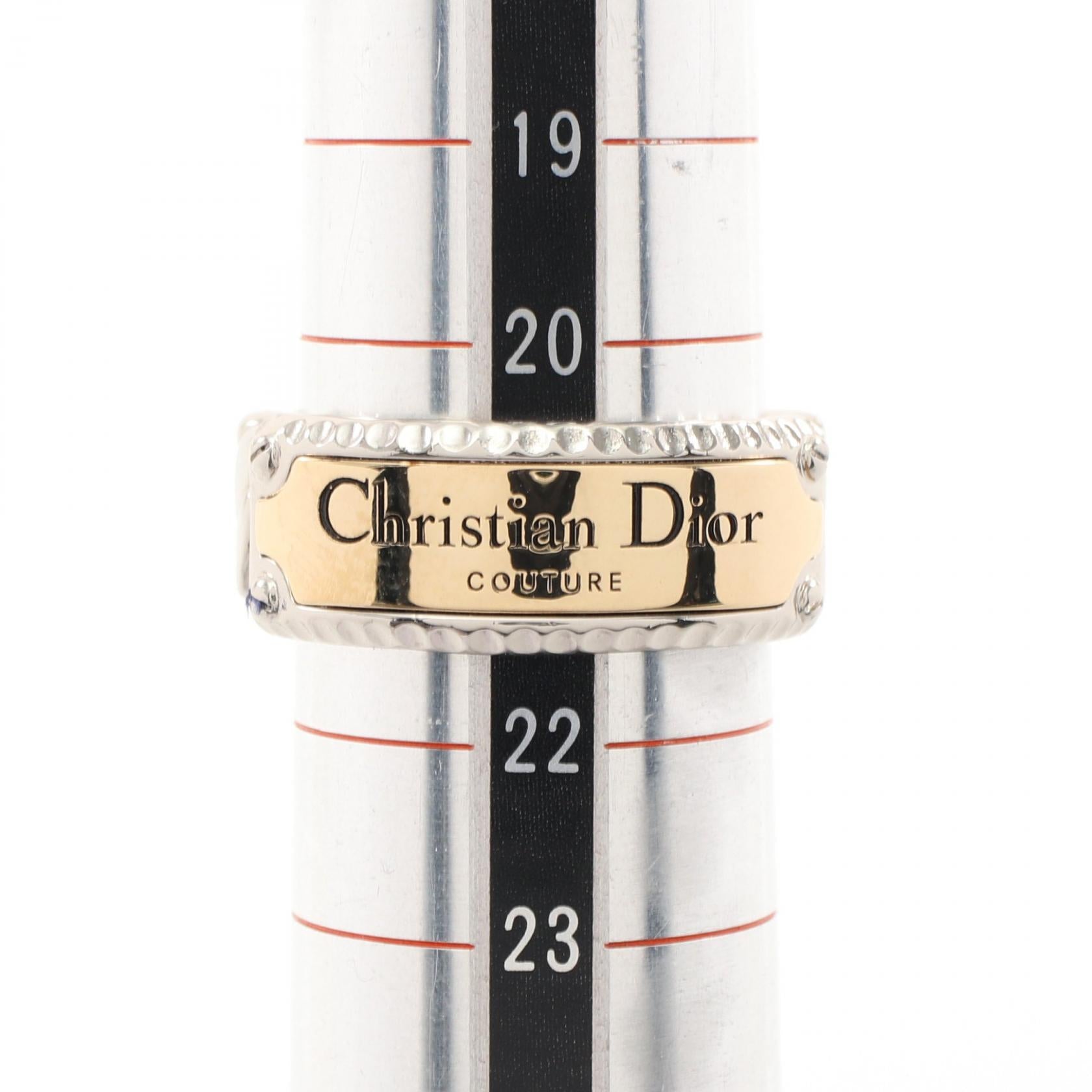 Dior Chain Link Ring Stainless Steel Gold Plated