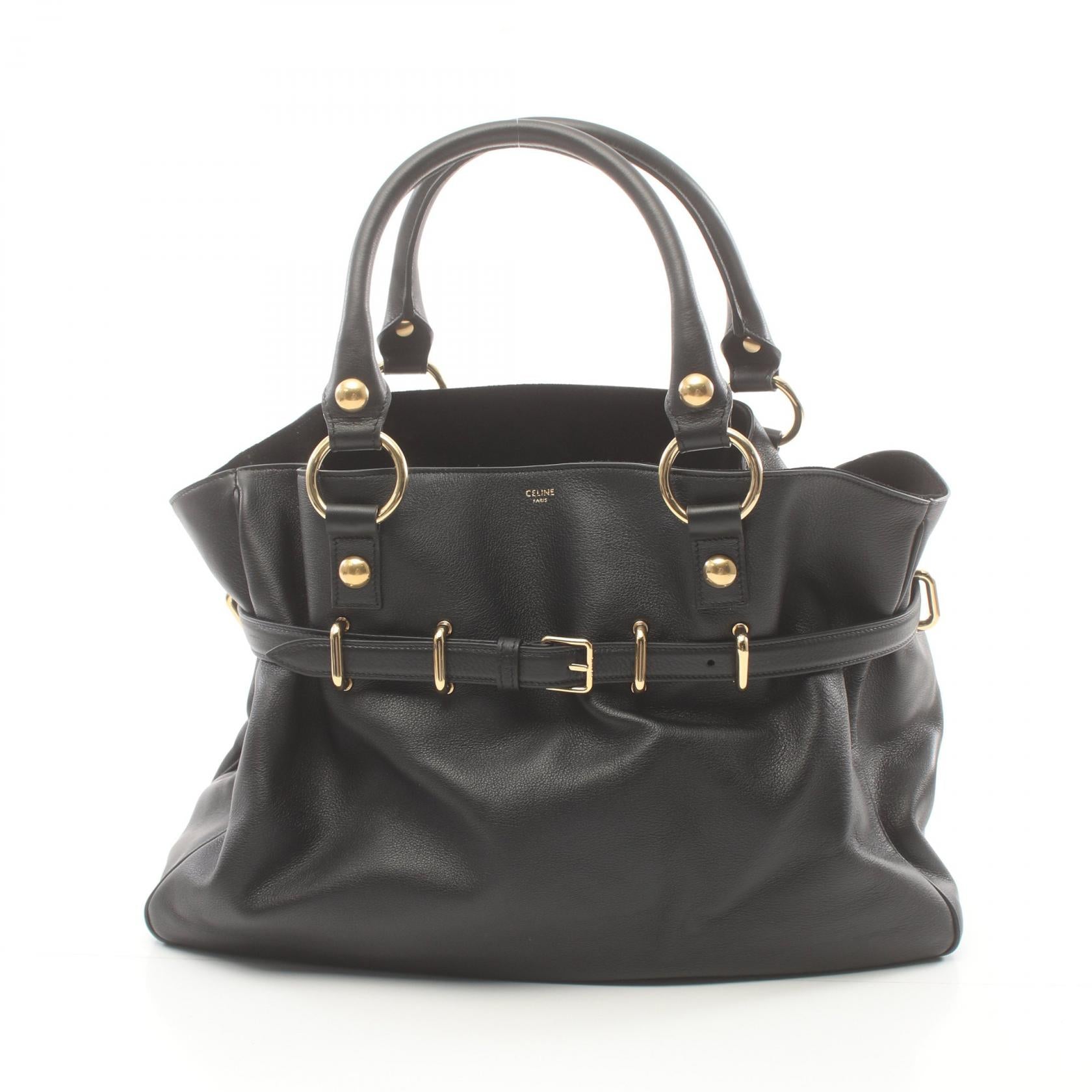 Celine Anita Leather Tote Bag Black