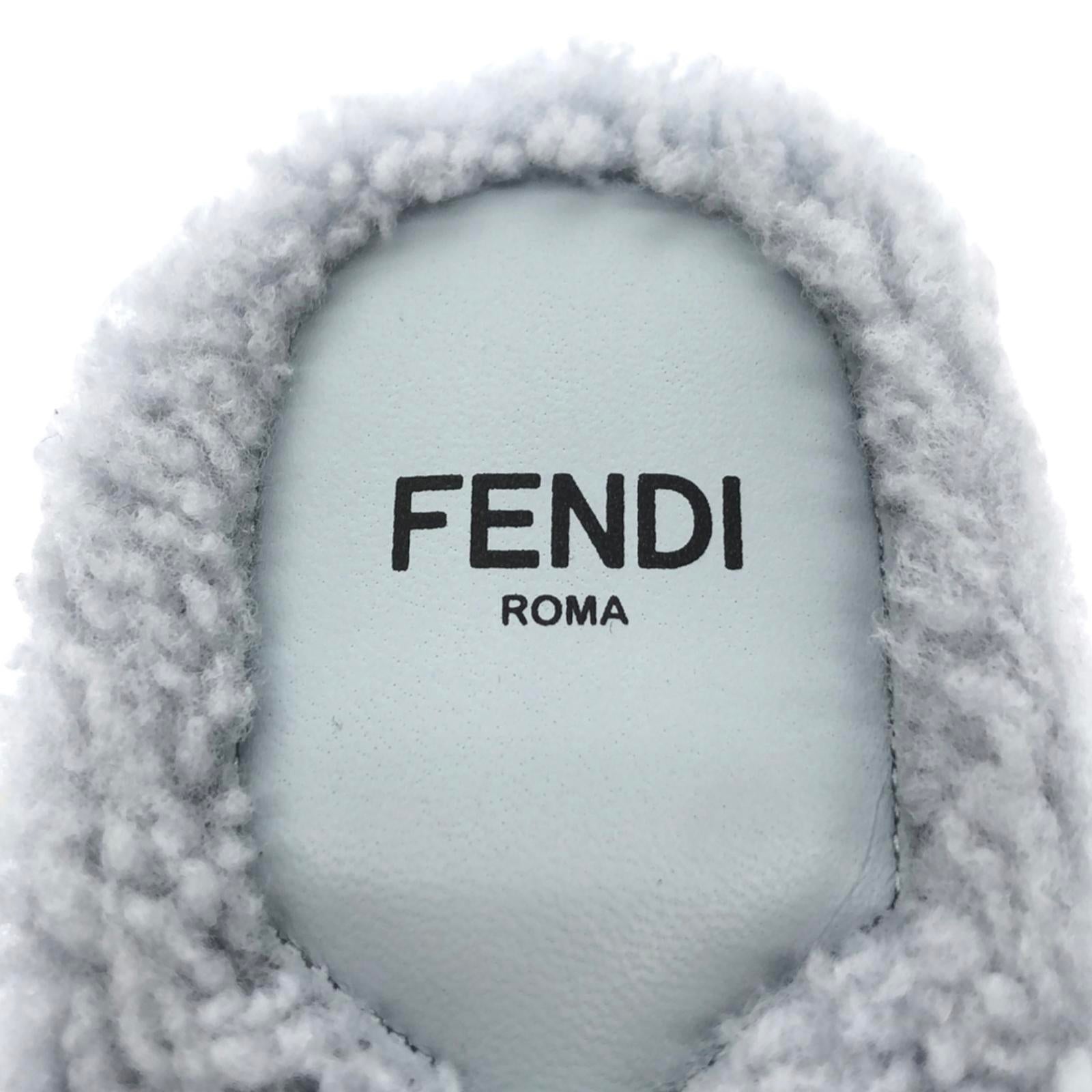 Fendi Shearling Sandals Blue Women