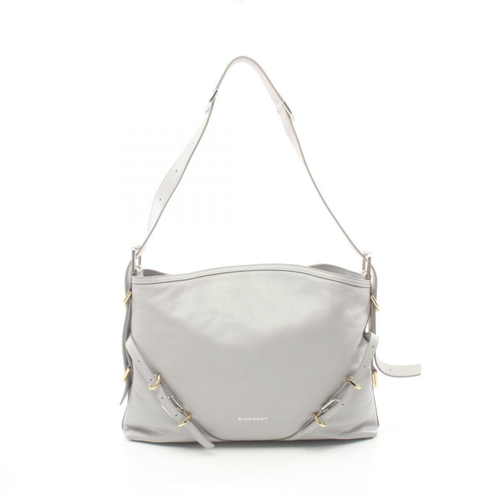 Givenchy VOYOU Leather Shoulder Bag Gray