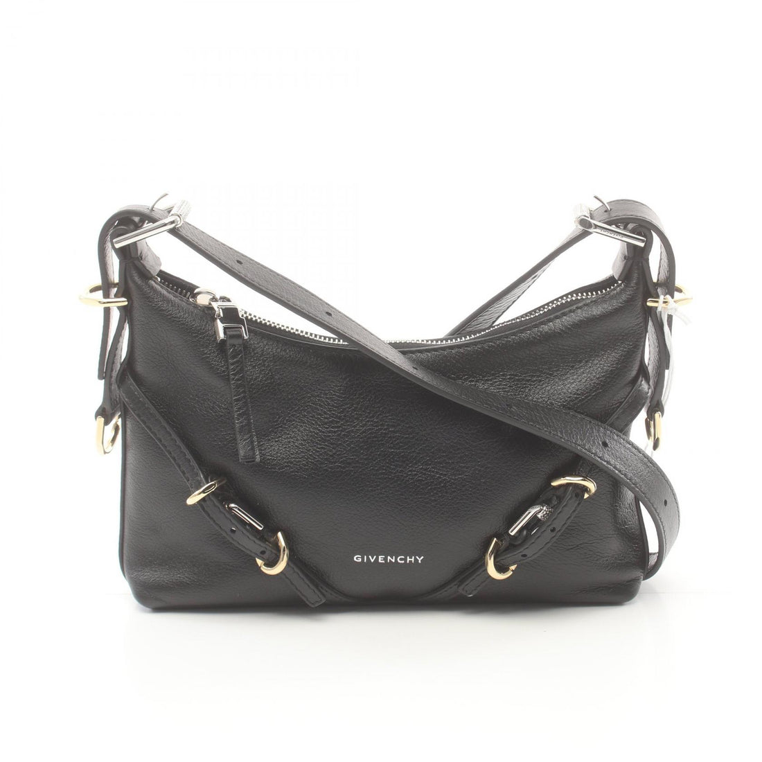 Givenchy VOYOU Leather Shoulder Bag Black