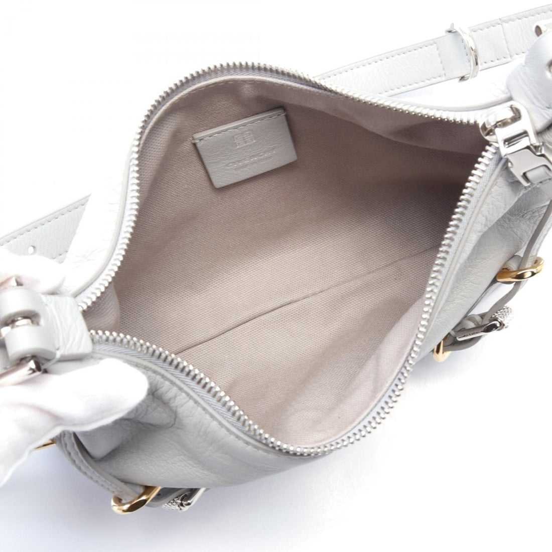 Givenchy Mini Leather Shoulder Bag Gray