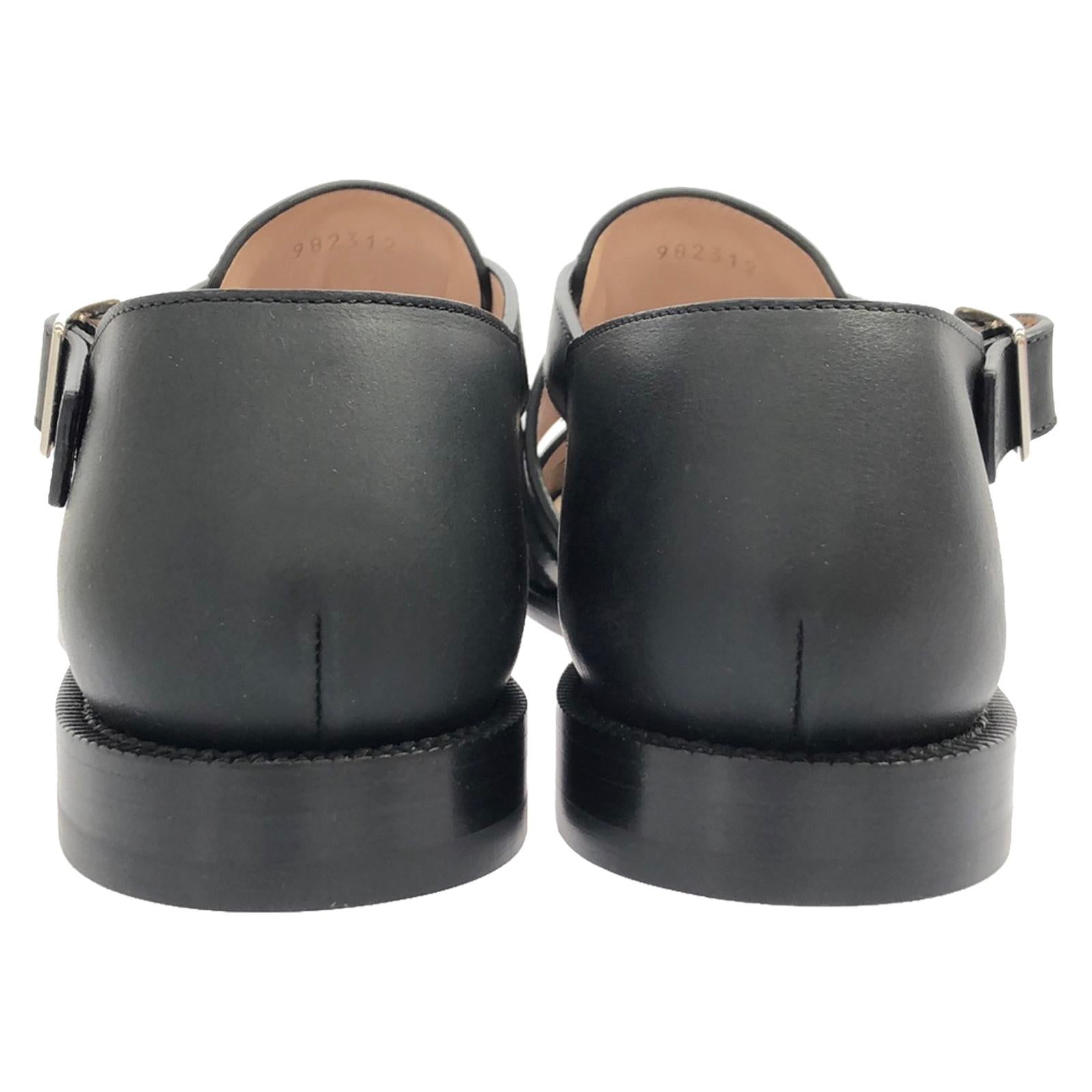 Loewe Leather Sandals Black Men