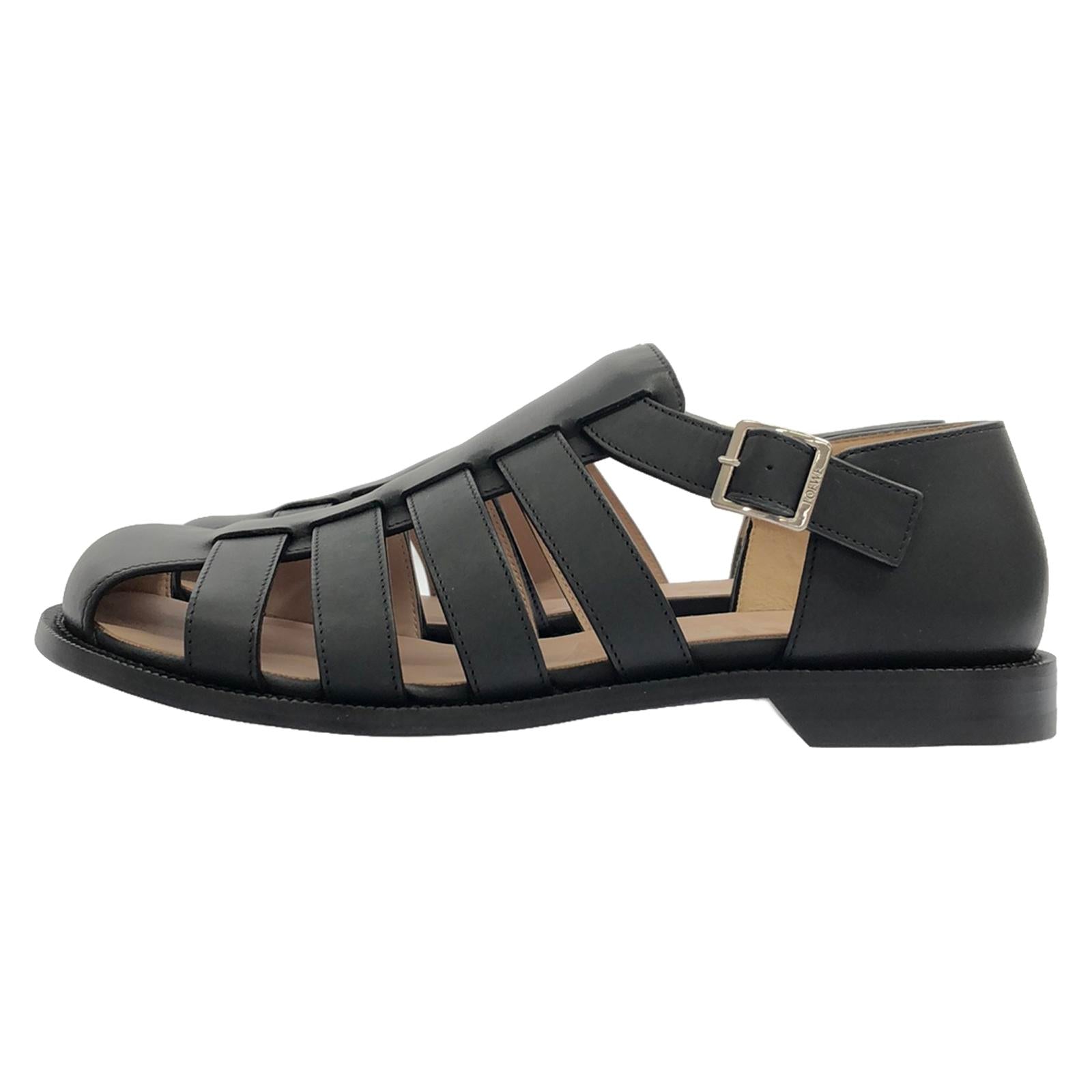 Loewe Leather Sandals Black M816465