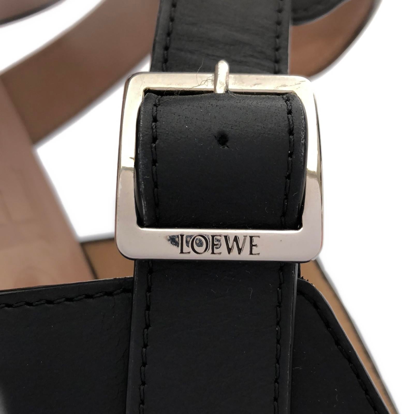 Loewe Leather Sandals Black M816465