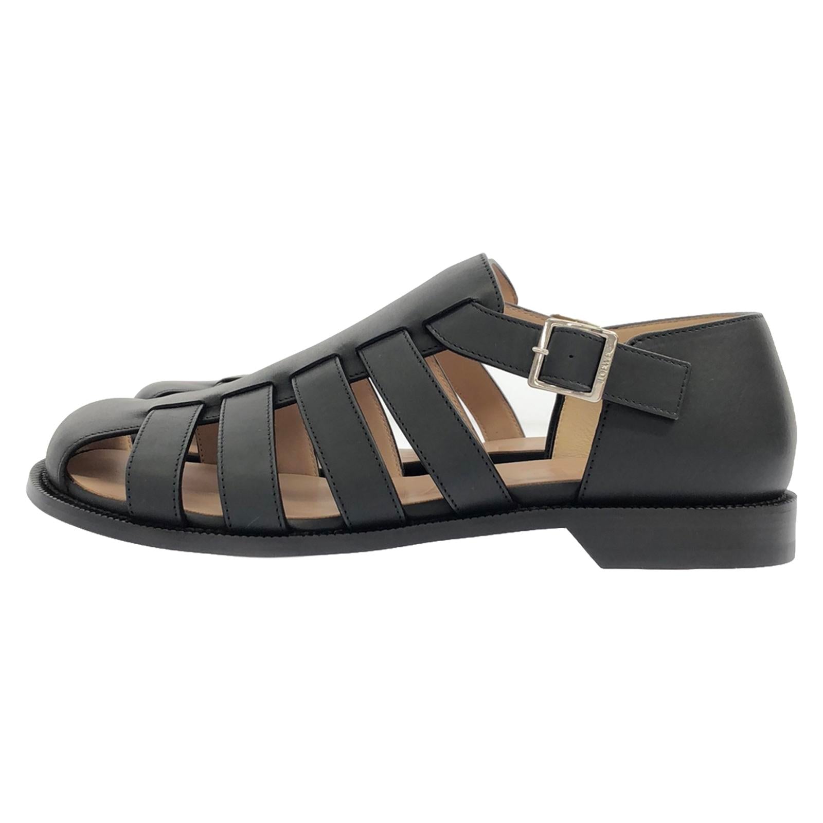 Loewe Leather Sandals Black M816465