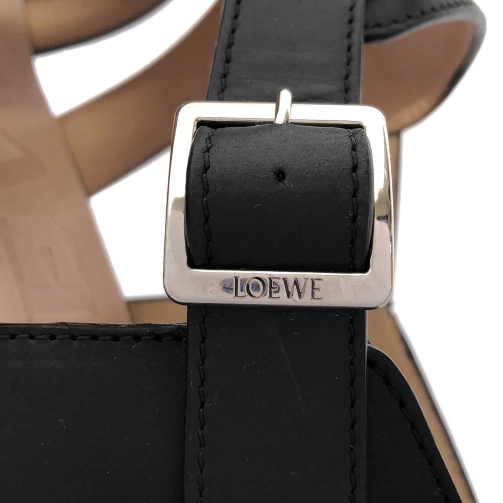 Loewe Leather Sandals Black M816465