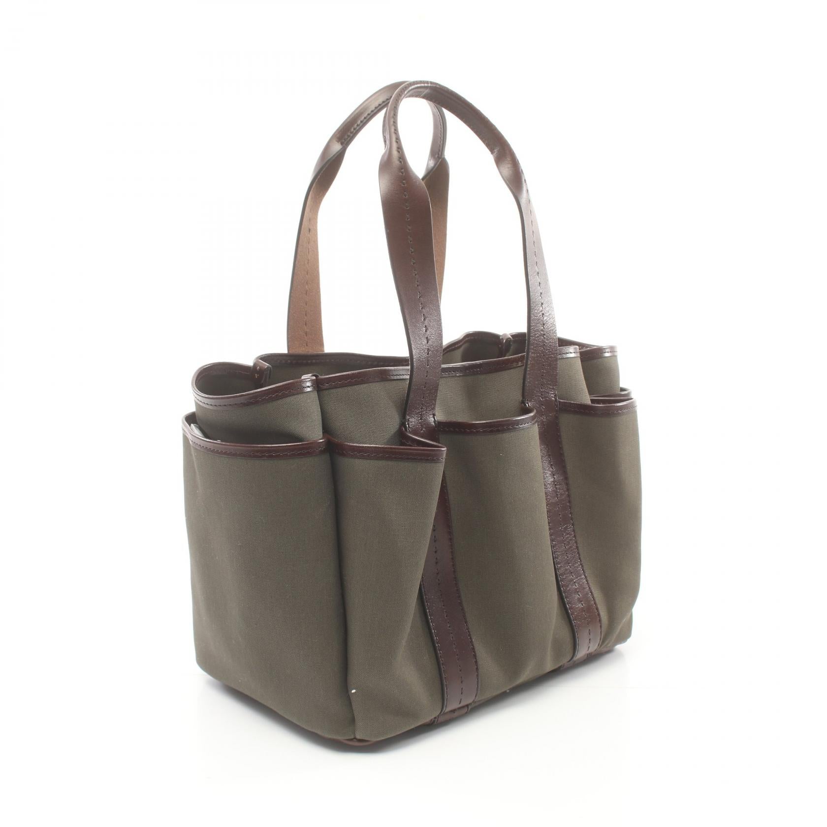 Max Mara Canvas Leather Tote Bag GARDENCABASM4