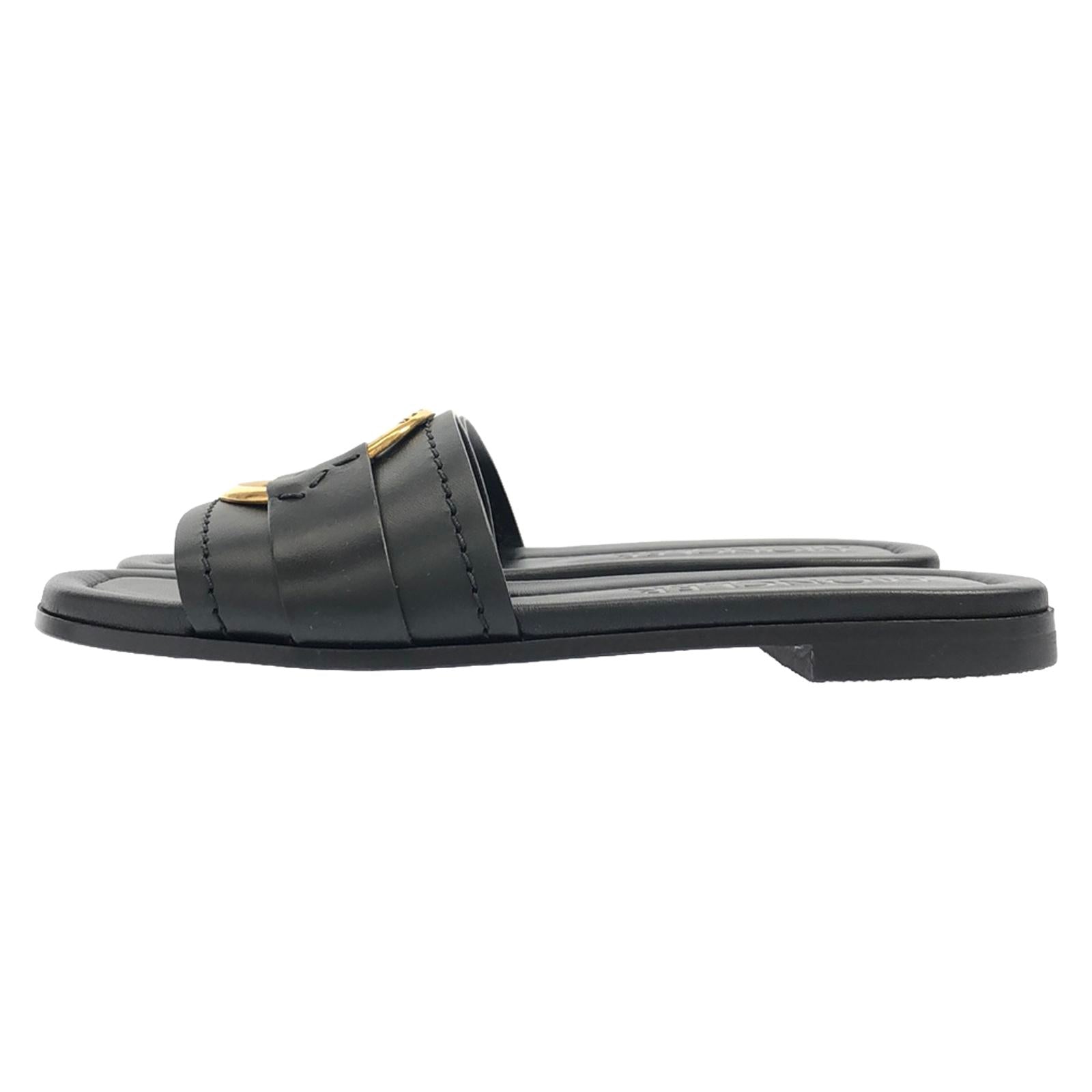 Moncler Leather Mules Black 4C00160M409799937