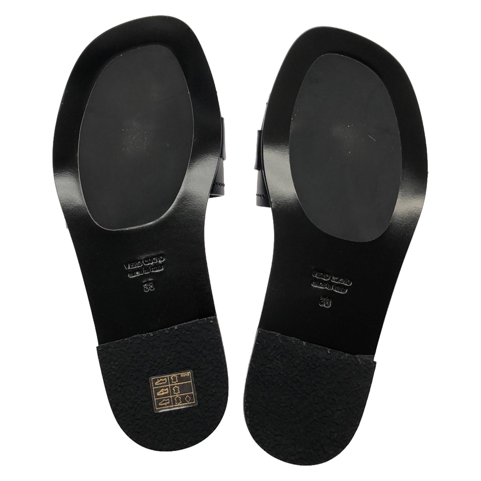 Moncler Leather Mules Black