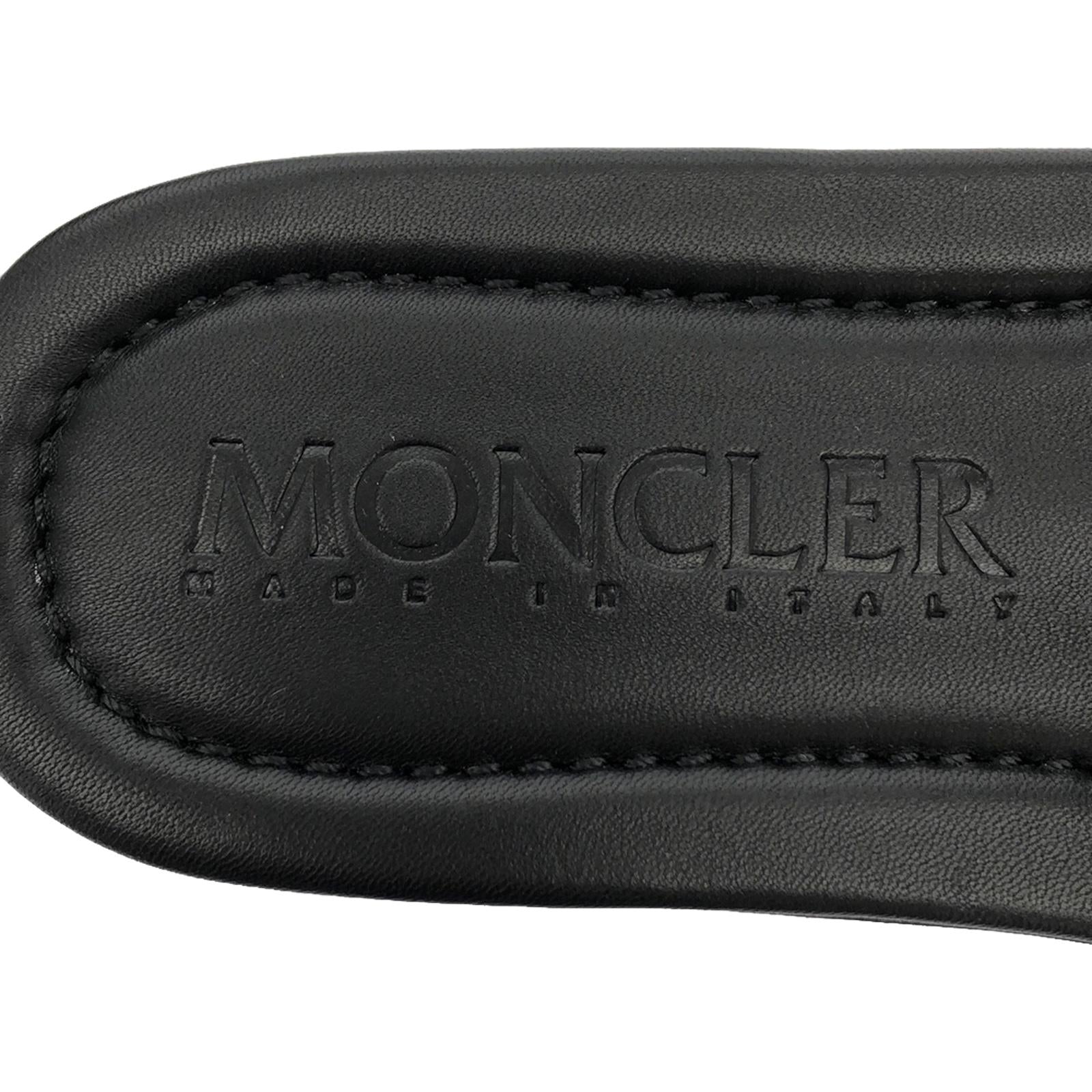 Moncler Leather Mules Black