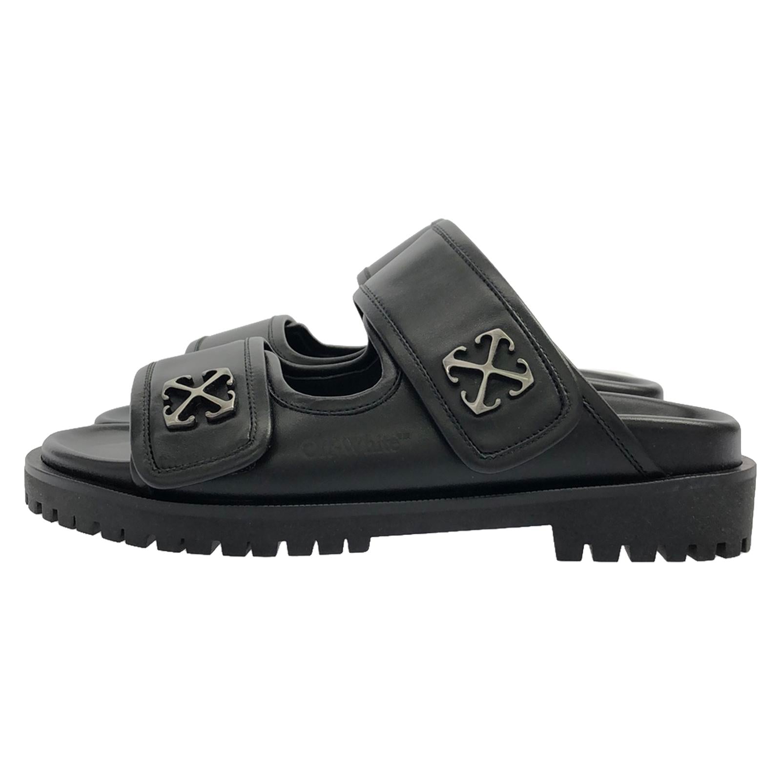 Off-White Leather Sandals Black Women