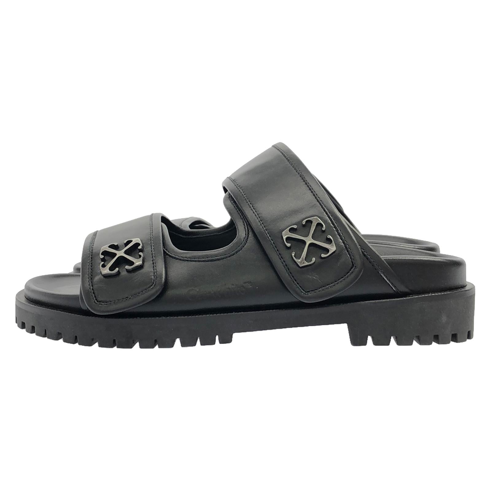 Off-White Leather Sandals Black