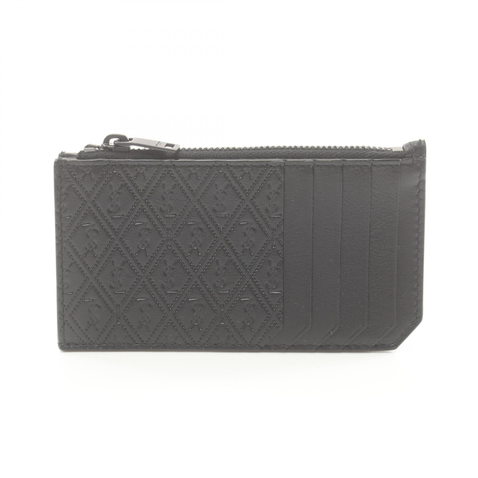 Yves Saint Laurent Leather Monogram Coin Case