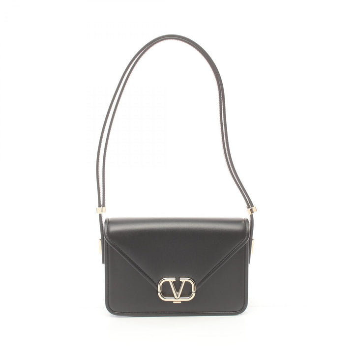 Valentino V Logo Leather Shoulder Bag