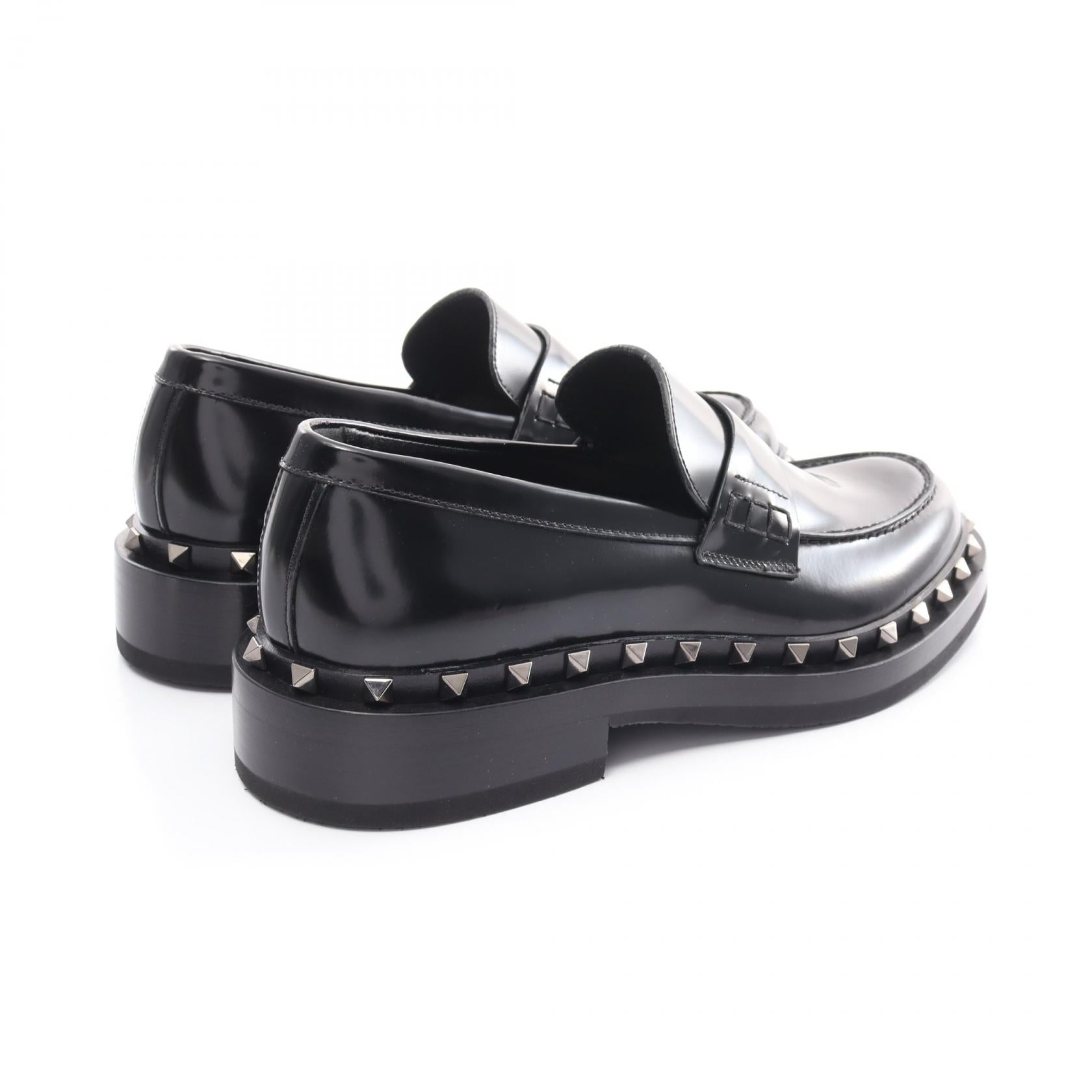 Valentino Leather Loafers Black Men