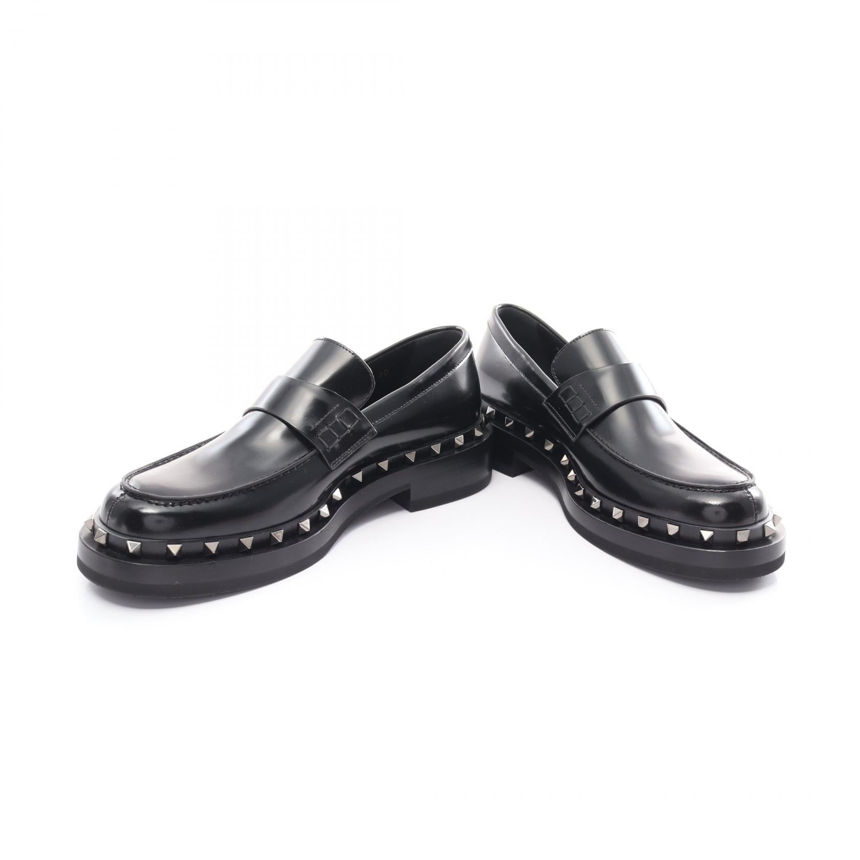 Valentino Leather Loafers Black Men