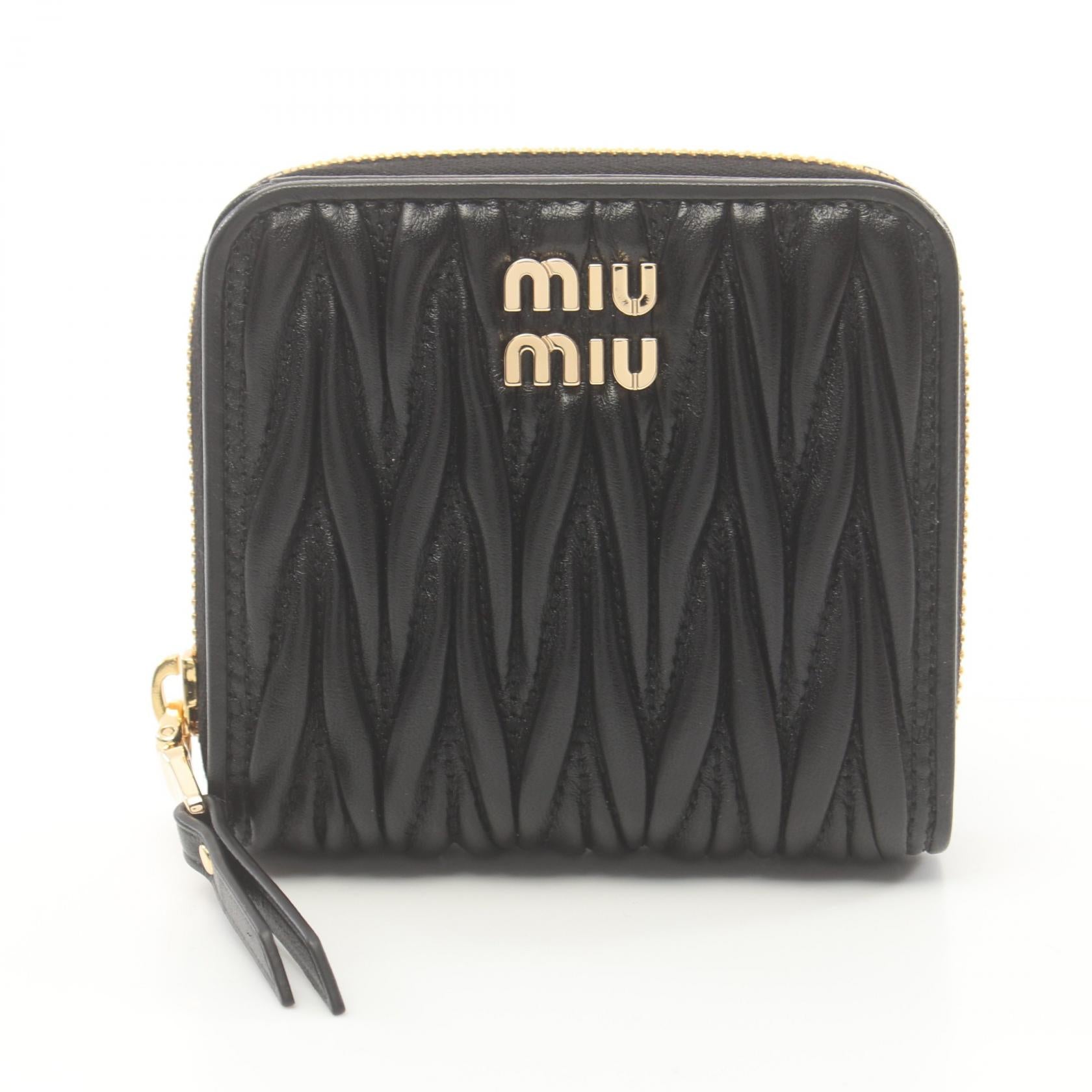 Miu Miu Leather Matelasse Bifold Wallet