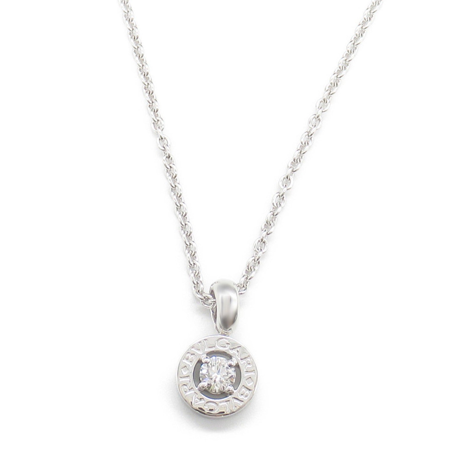 Bvlgari Diamond Necklace K18WG White Gold