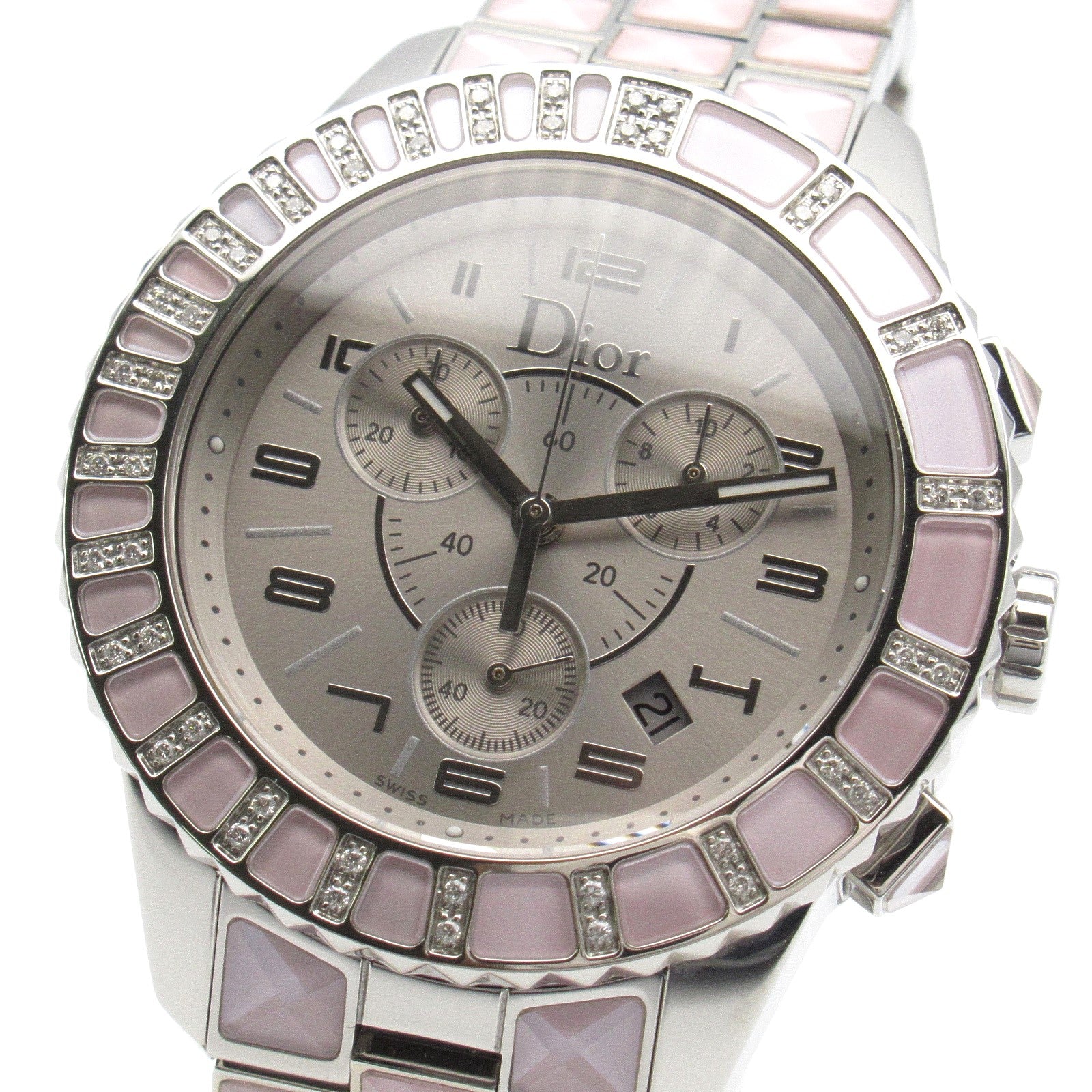 Dior Stainless Steel Quartz Crystal Watch CD114315