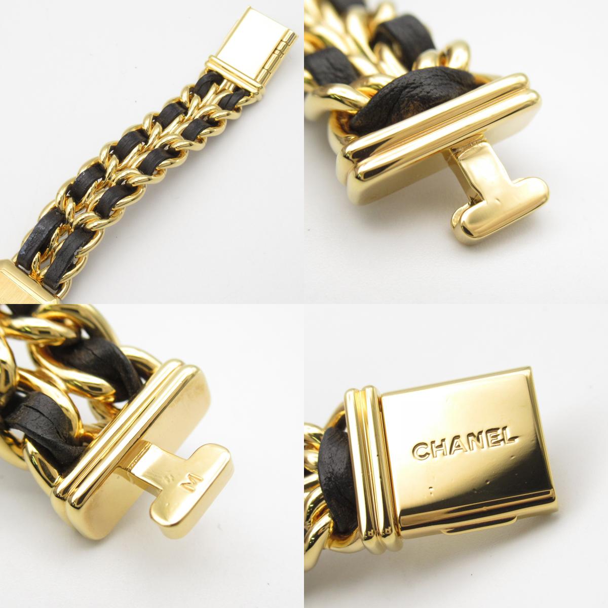 Chanel Premiere M Watch Gold Plated Leather