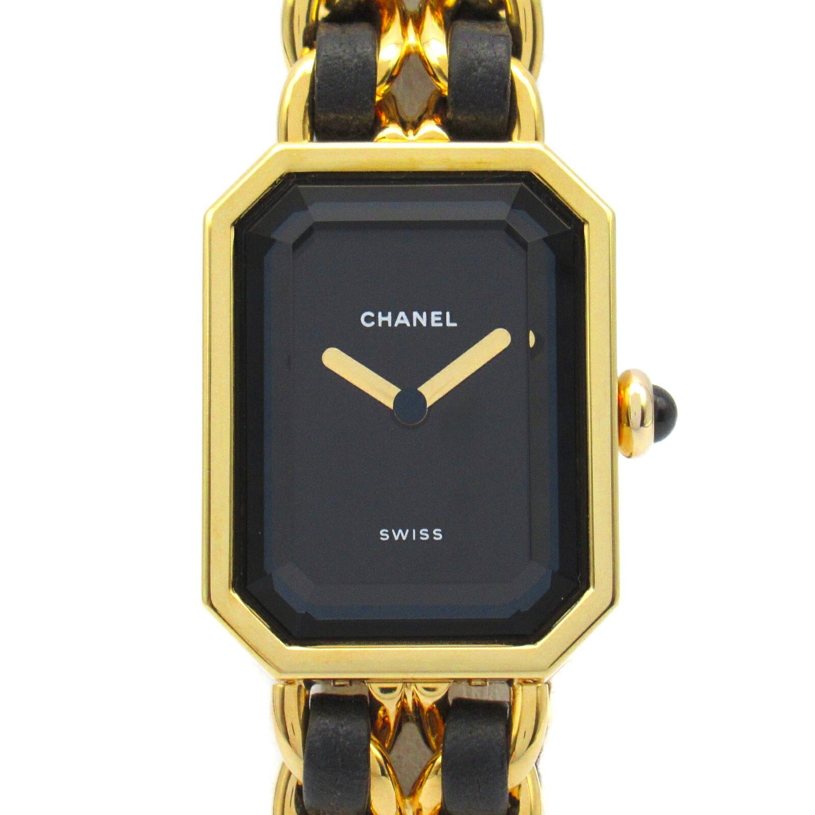 Chanel Premiere M Watch Gold Plated Leather